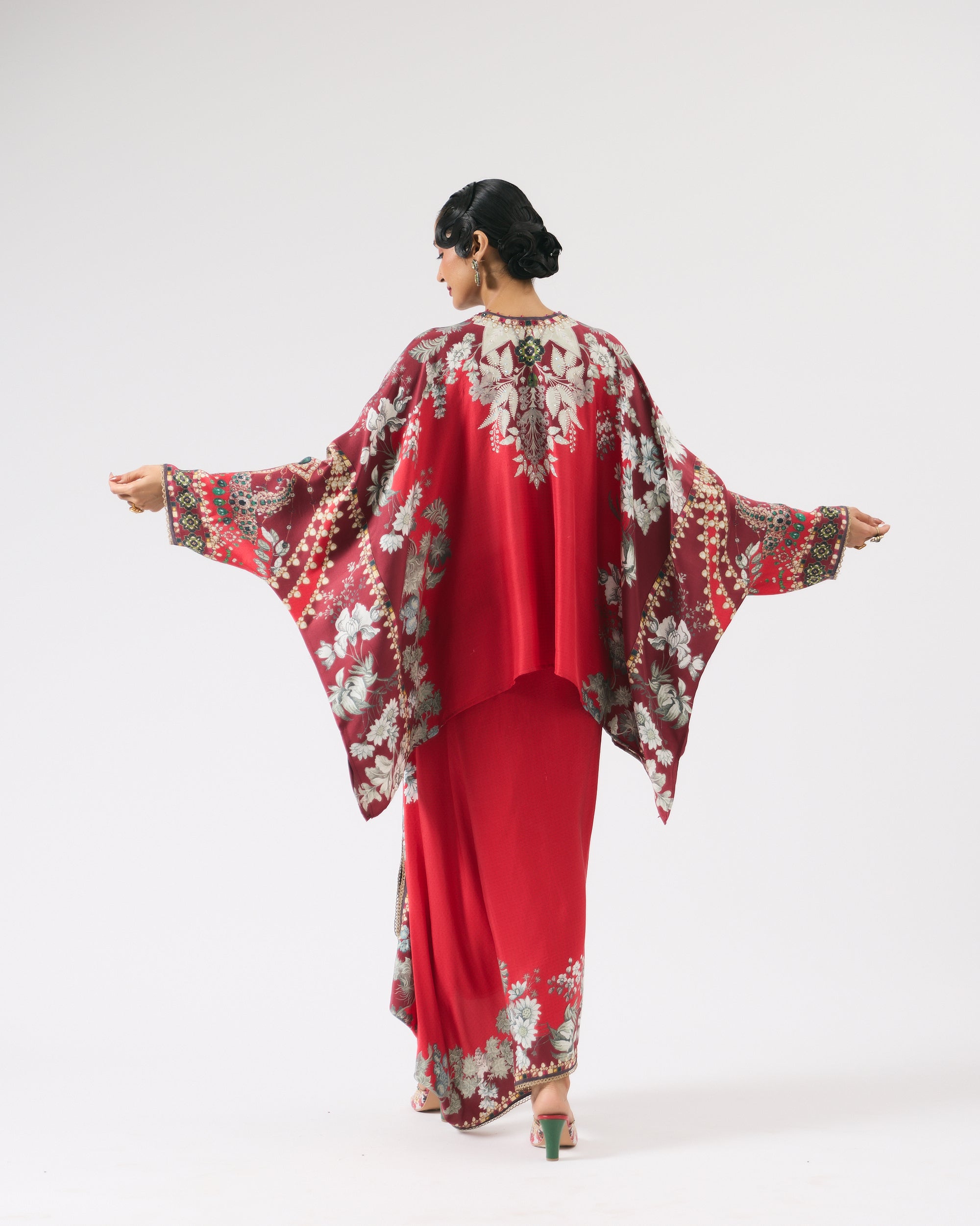 Nizam : Insha - Red/Slate