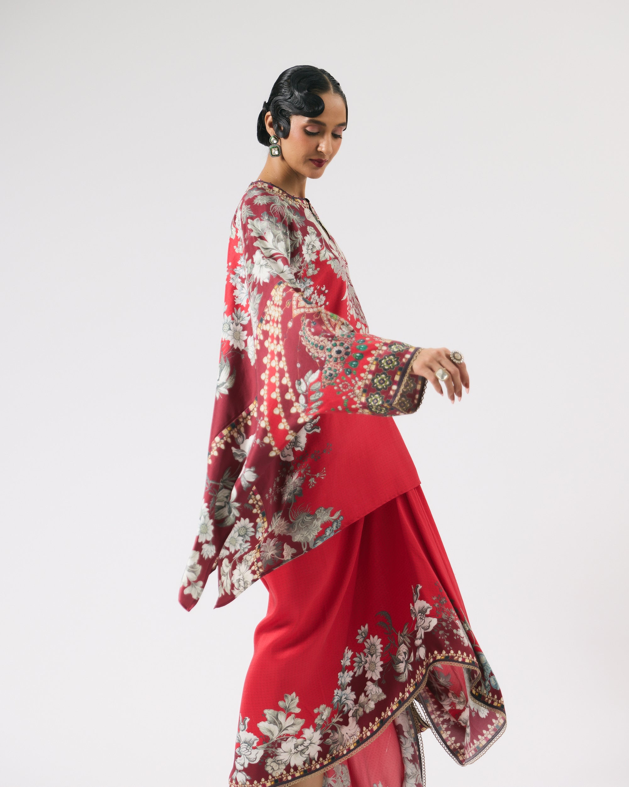 Nizam : Insha - Red/Slate