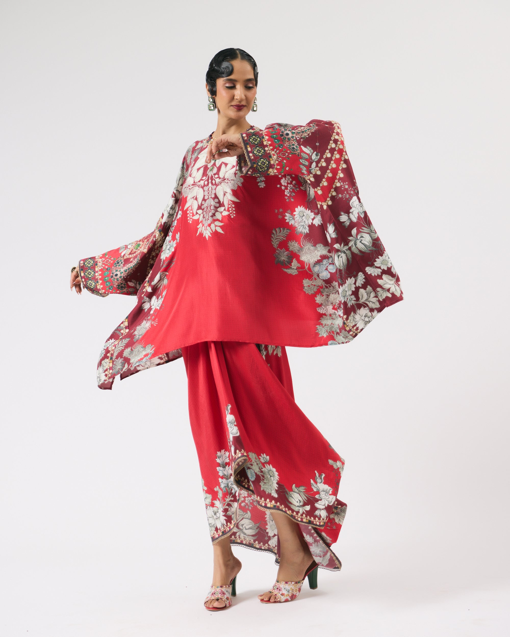 Nizam : Insha - Red/Slate