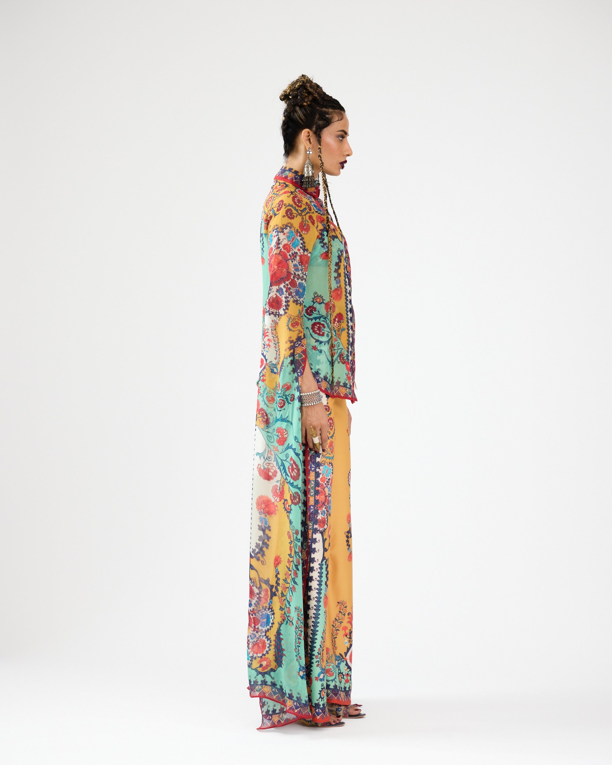 A Bukhara Summer : Maaya - Mint/Mustard