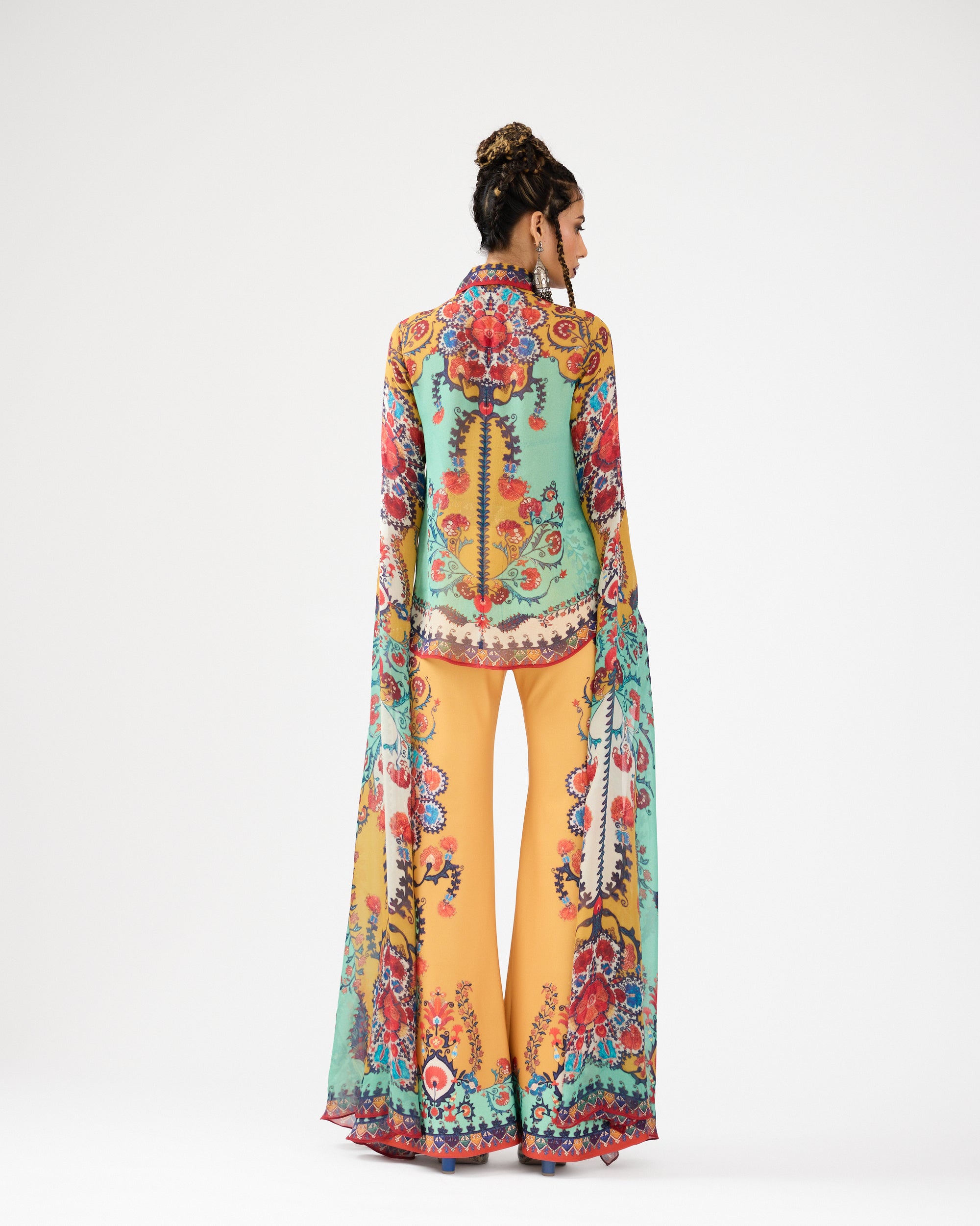 A Bukhara Summer : Maaya - Mint/Mustard