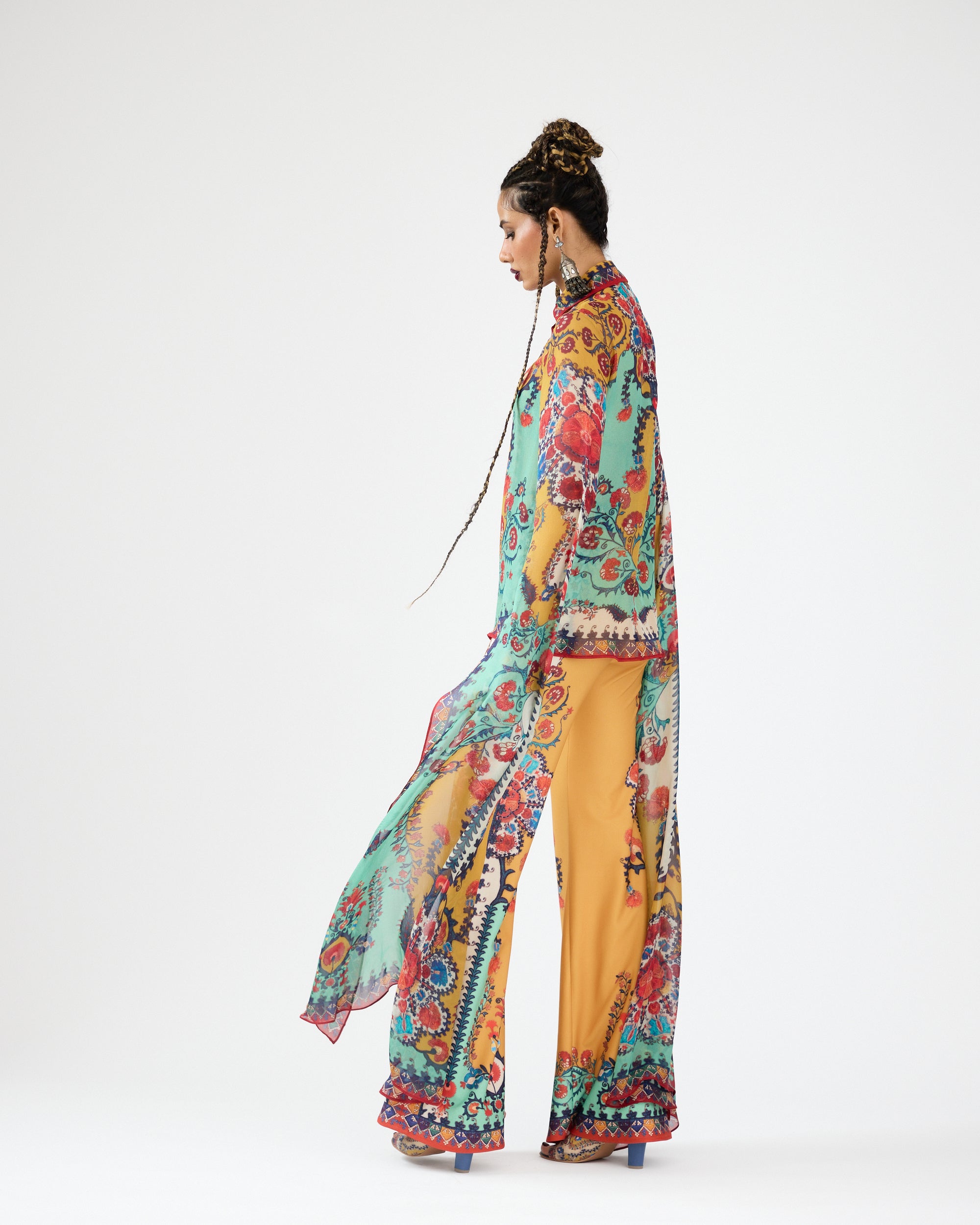 A Bukhara Summer : Maaya - Mint/Mustard