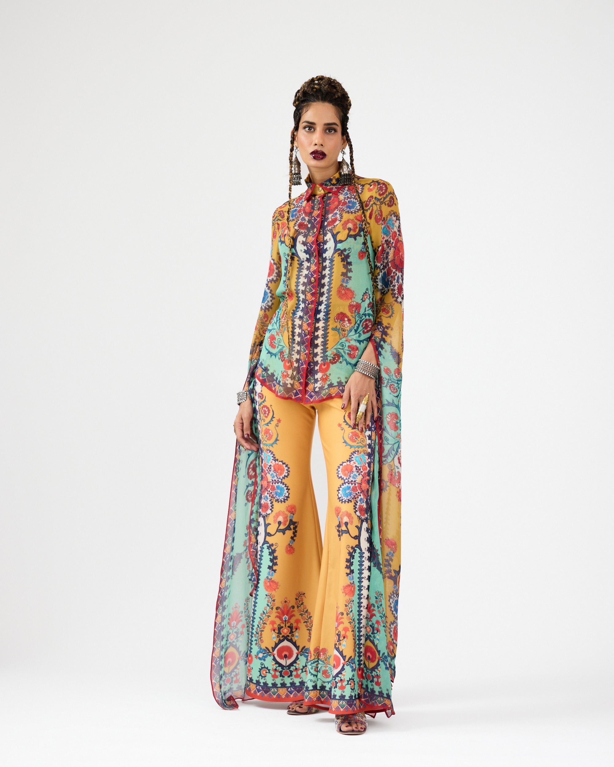 A Bukhara Summer : Maaya - Mint/Mustard