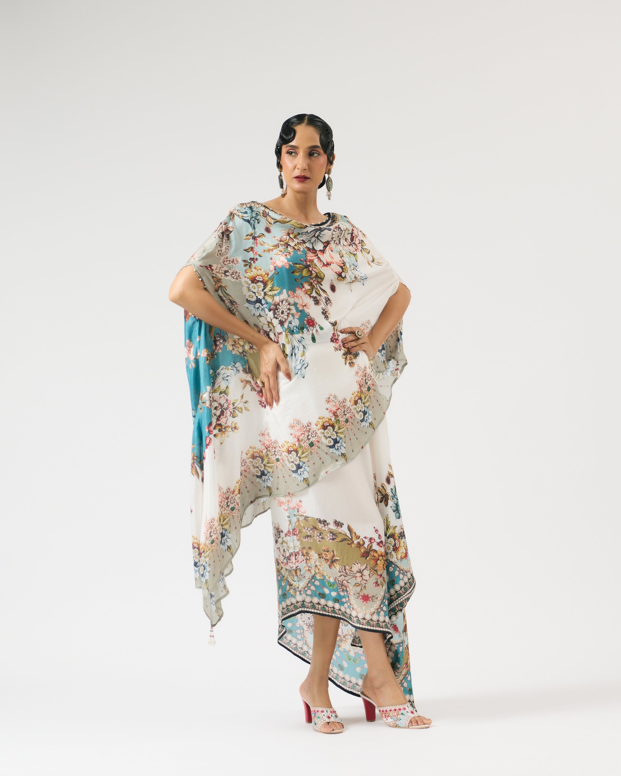 Nizam : Kamini - Ivory/Aqua