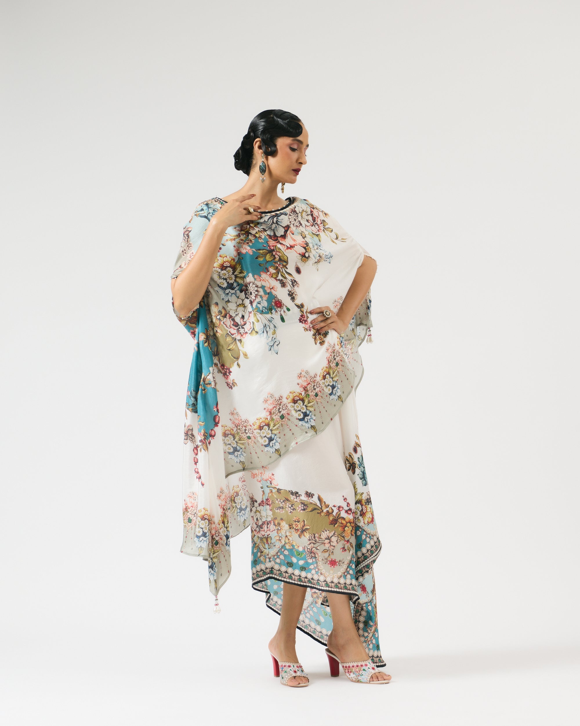 Nizam : Kamini - Ivory/Aqua
