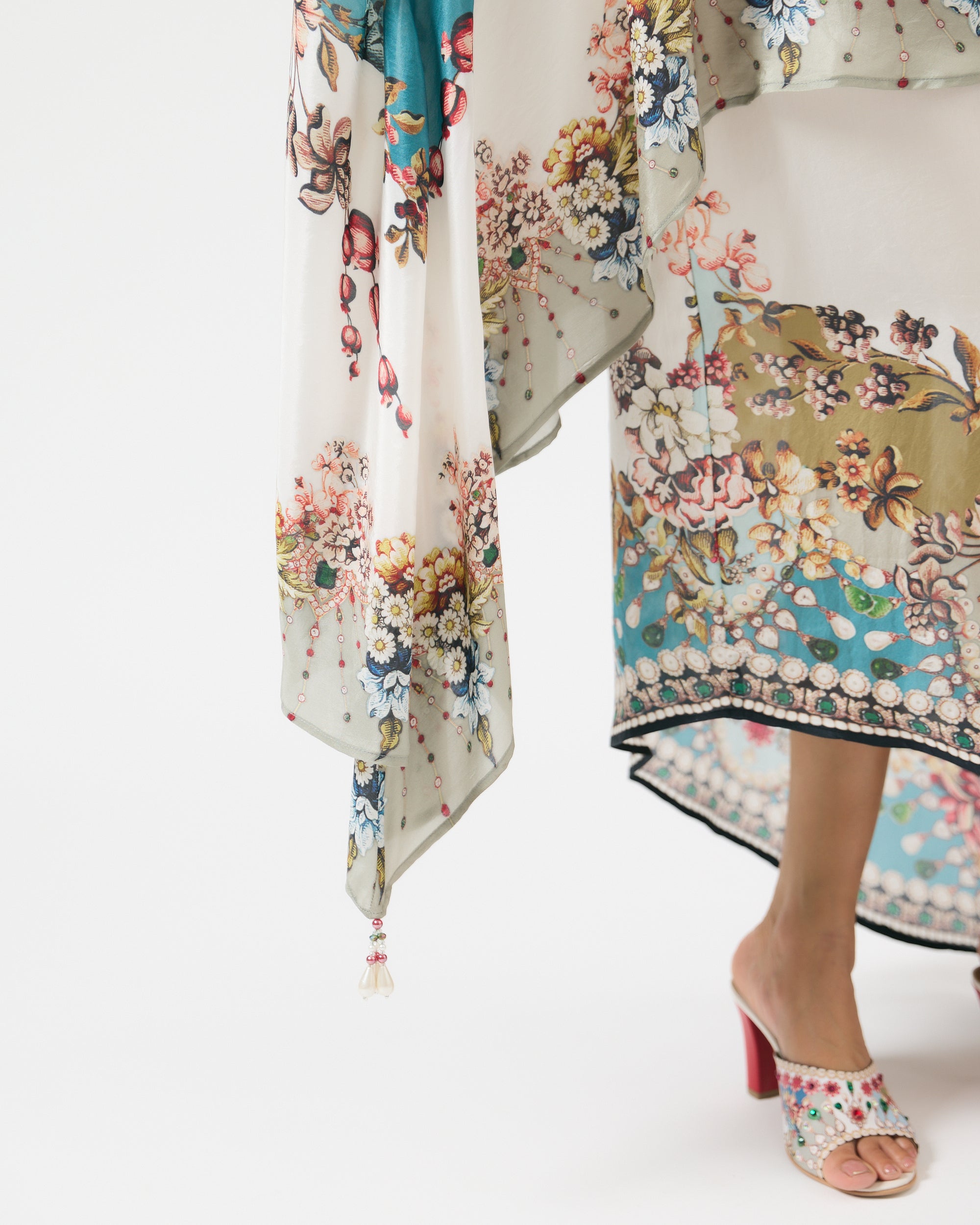 Nizam : Kamini - Ivory/Aqua