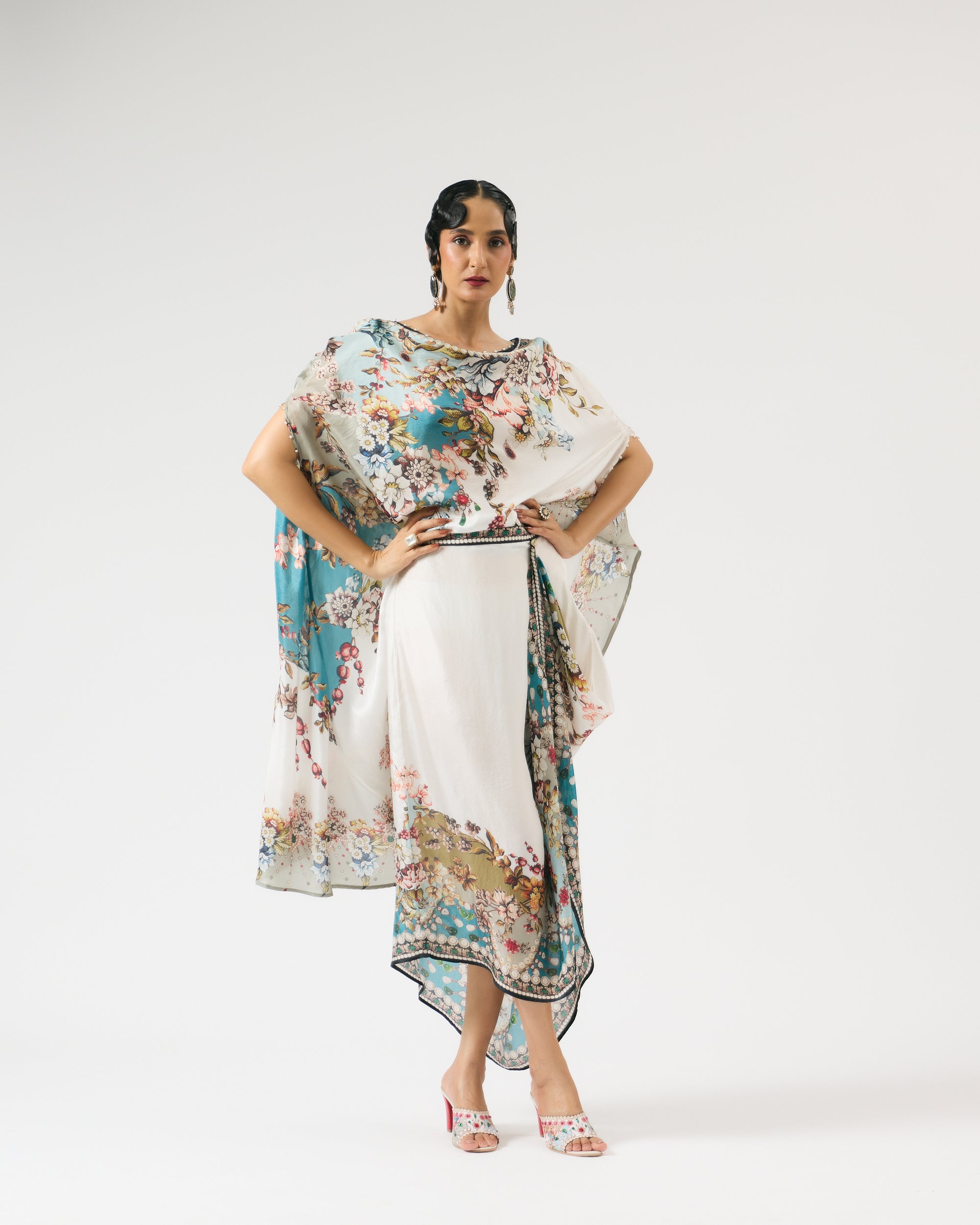 Nizam : Kamini - Ivory/Aqua