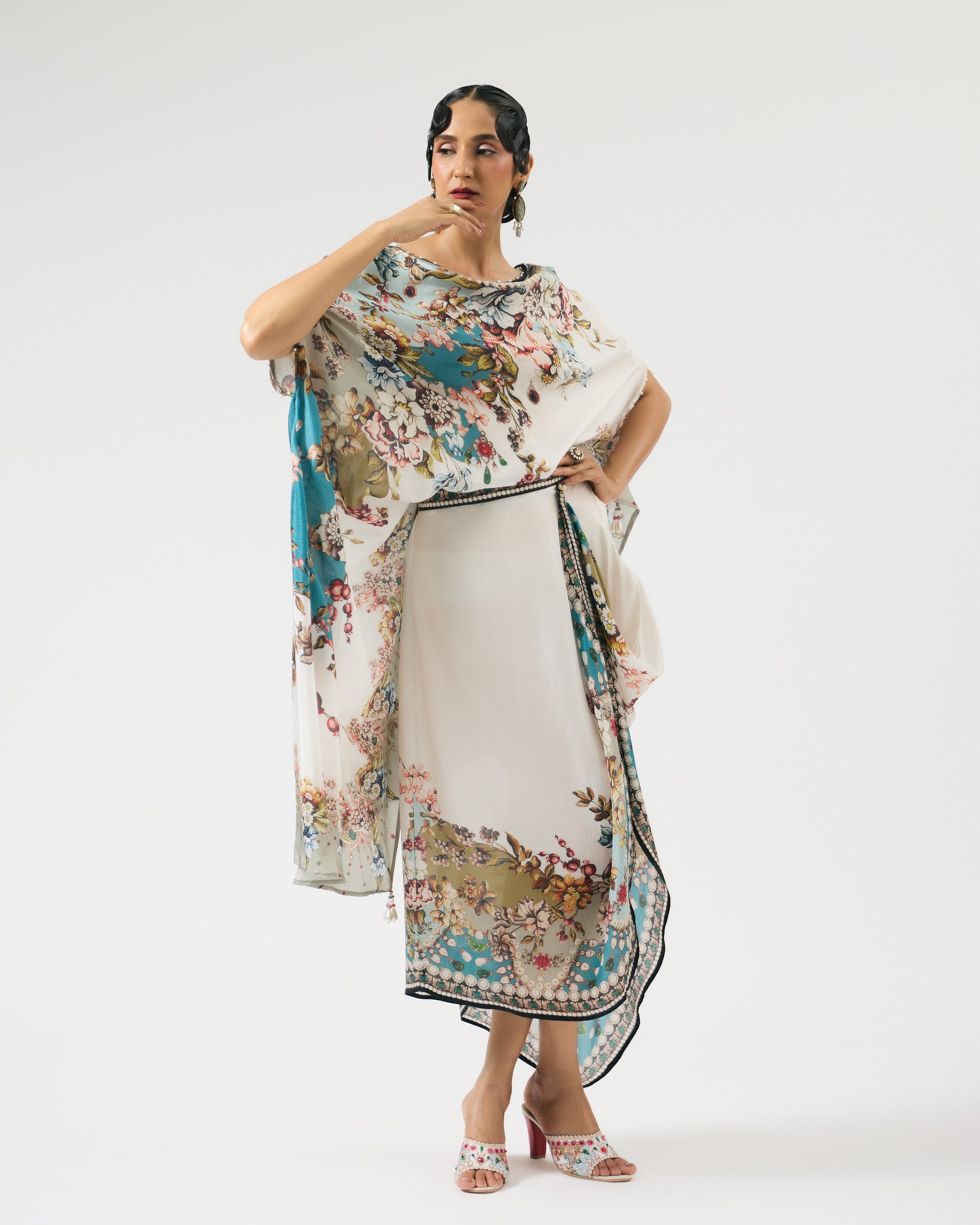 Nizam : Kamini - Ivory/Aqua