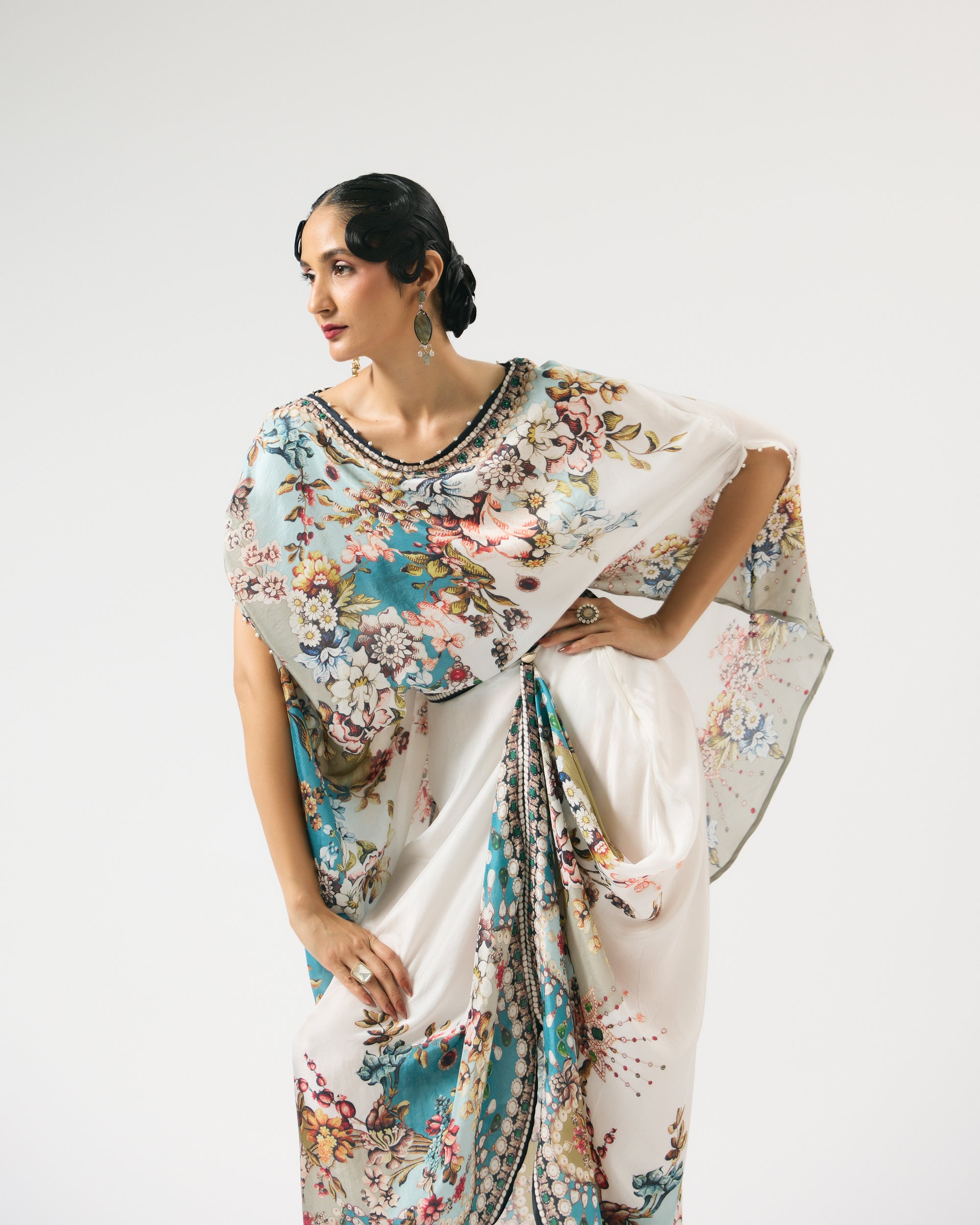Nizam : Kamini - Ivory/Aqua