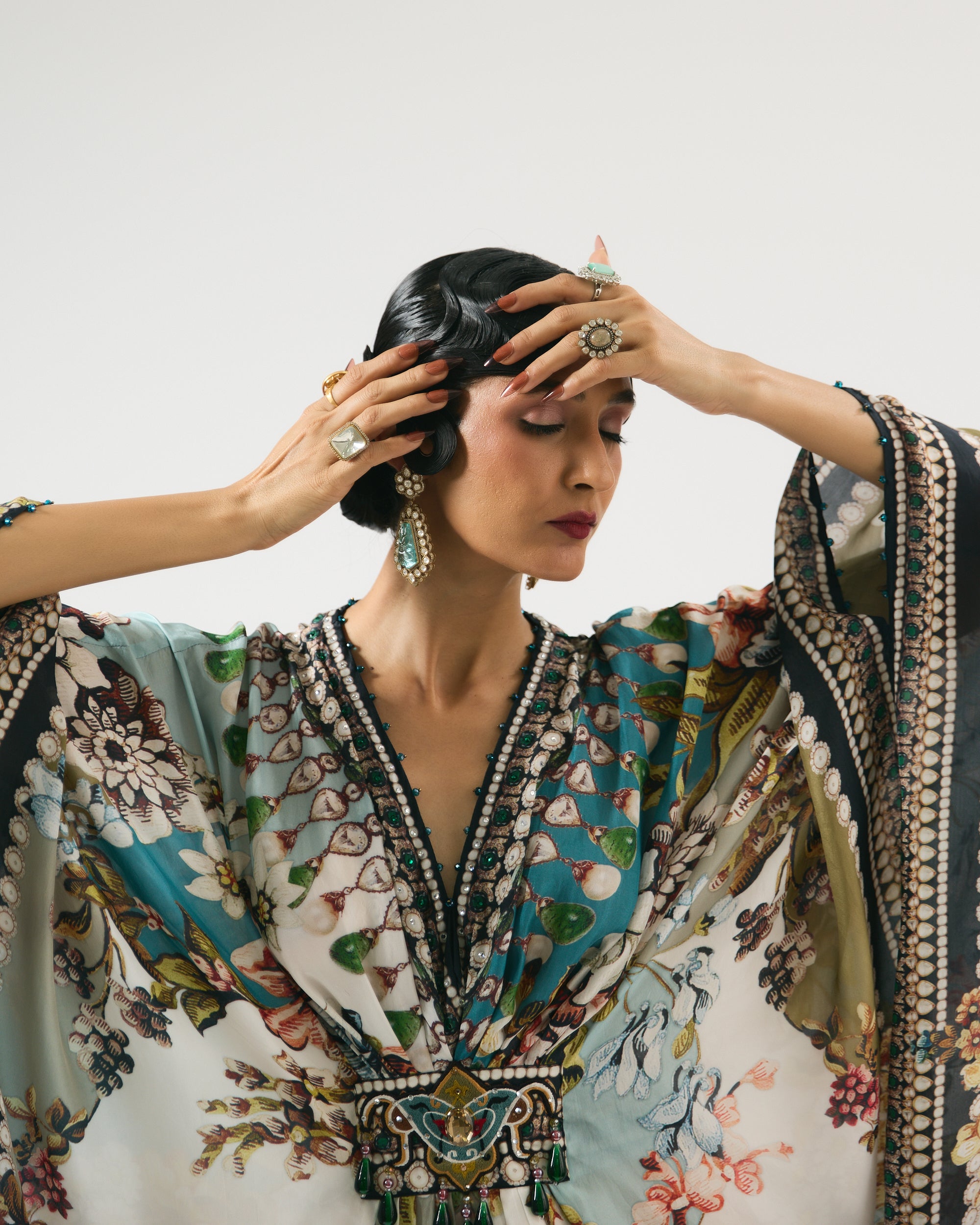 Nizam : Imama - Ivory/Aqua