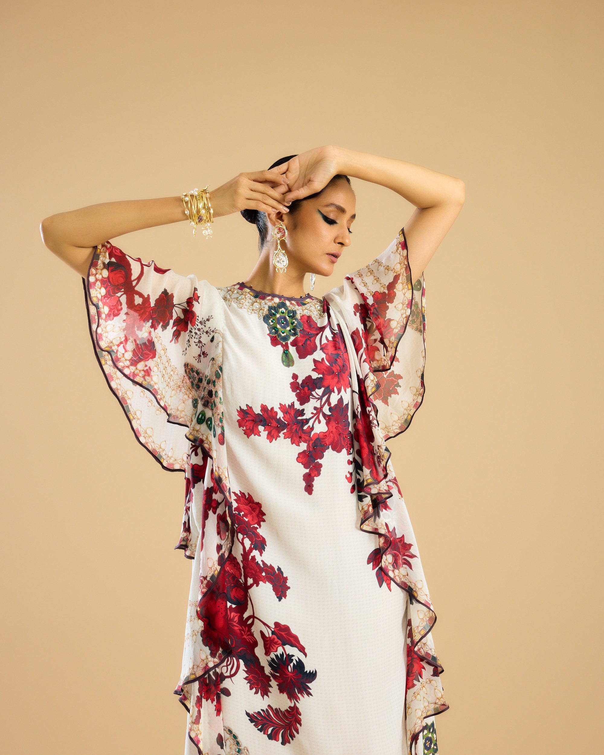 Nizam : Fazluna - Ivory/Red