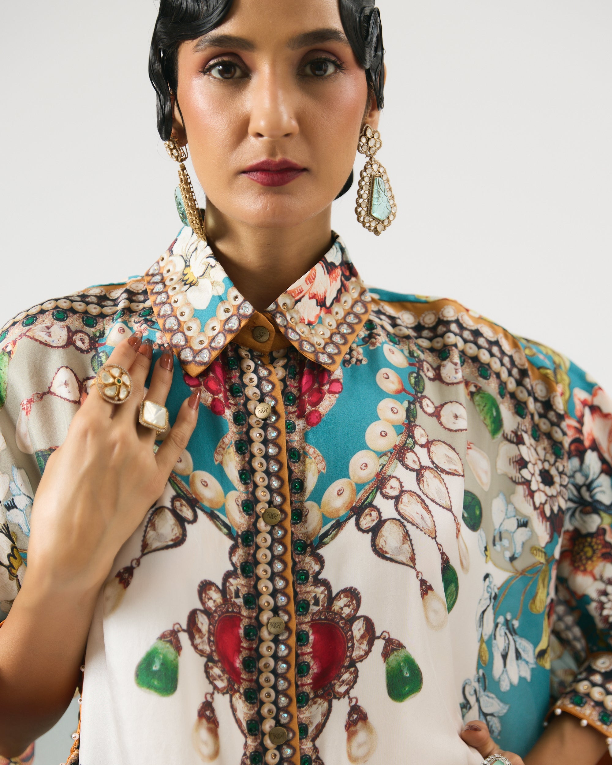 Nizam : Kamara - Ivory/Aqua
