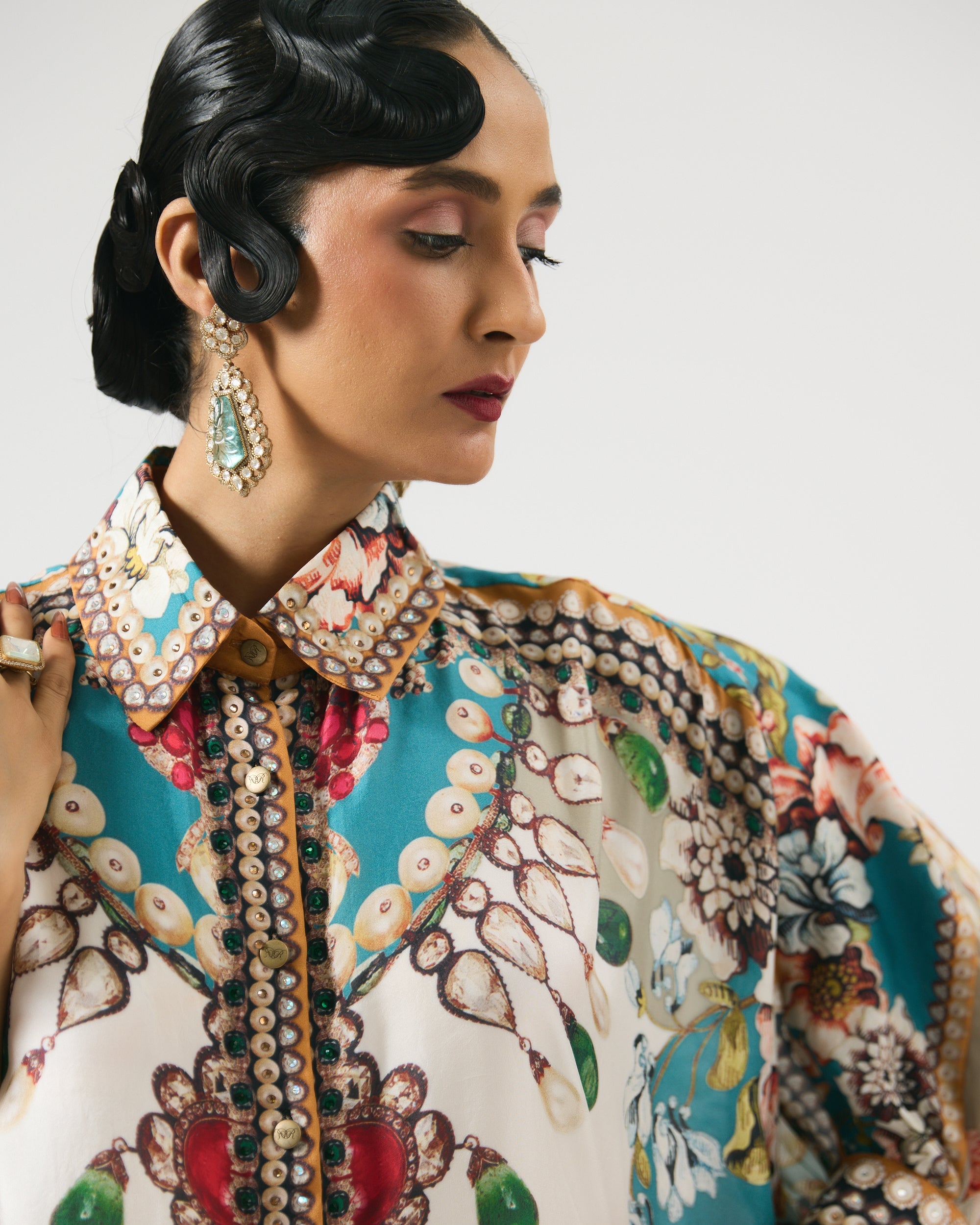 Nizam : Kamara - Ivory/Aqua