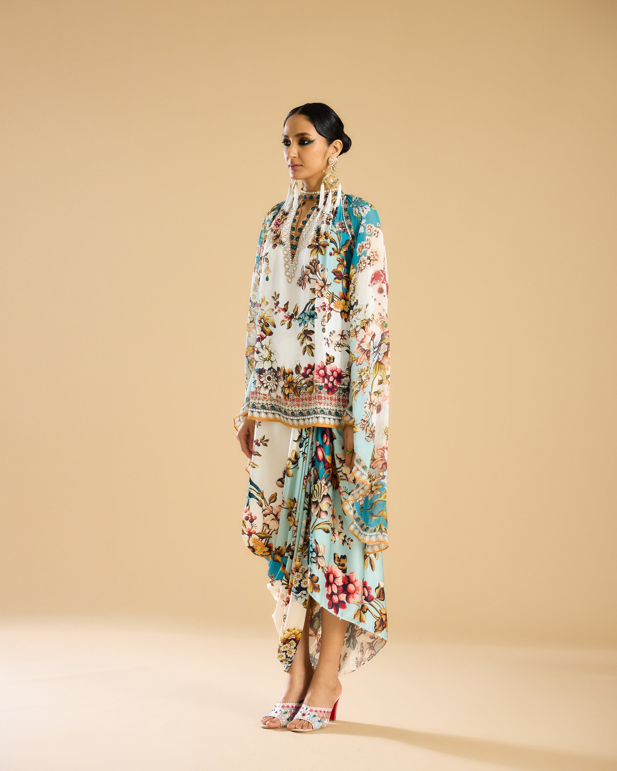 Nizam : Misba - Ivory/Aqua