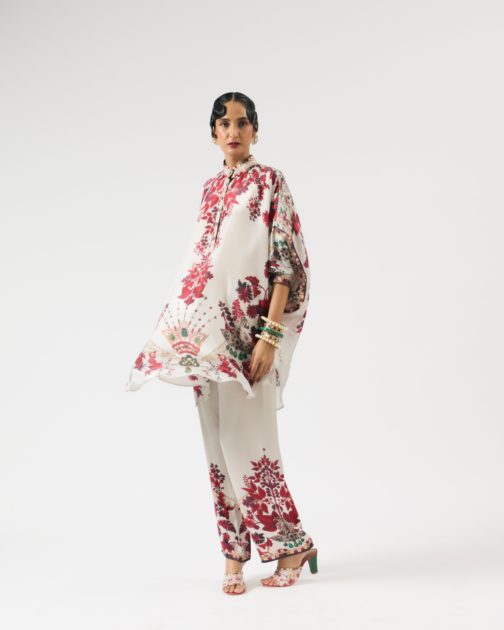 Nizam : Mabel - Ivory/Red