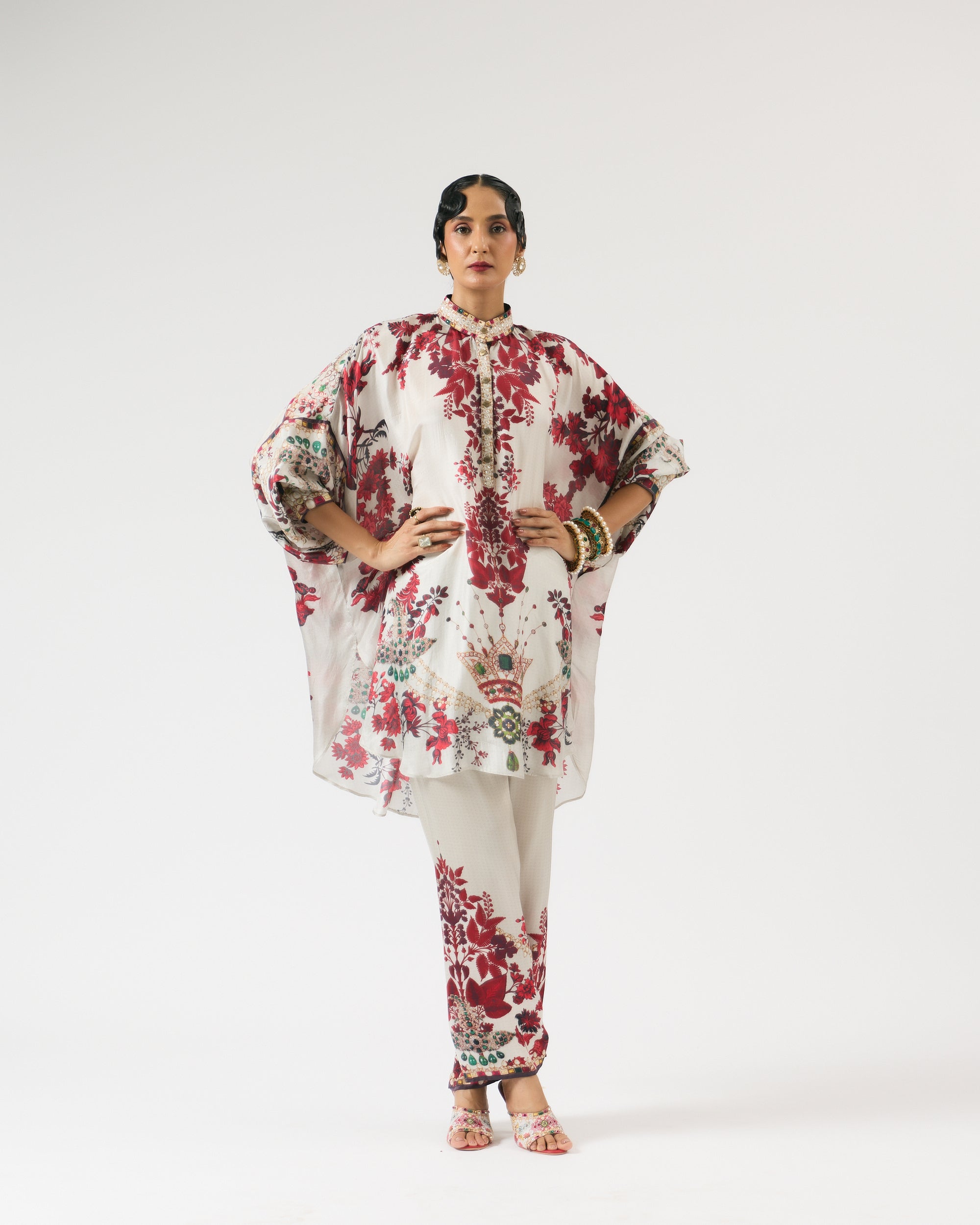 Nizam : Mabel - Ivory/Red