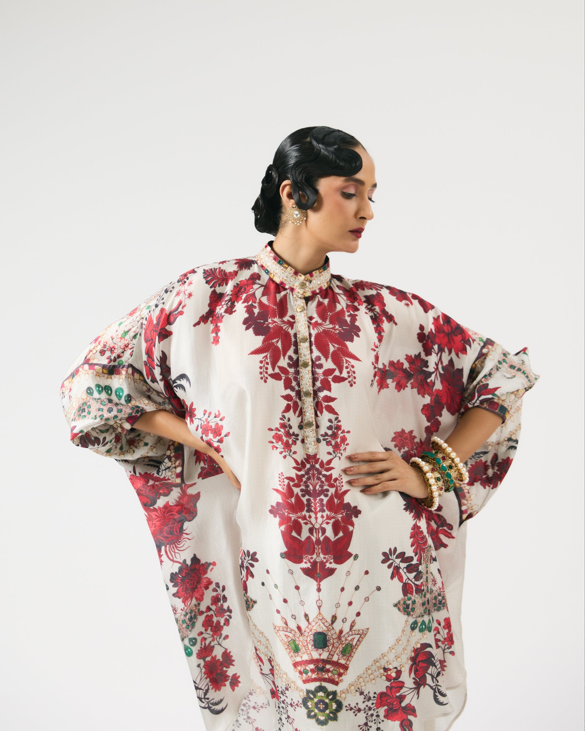 Nizam : Mabel - Ivory/Red