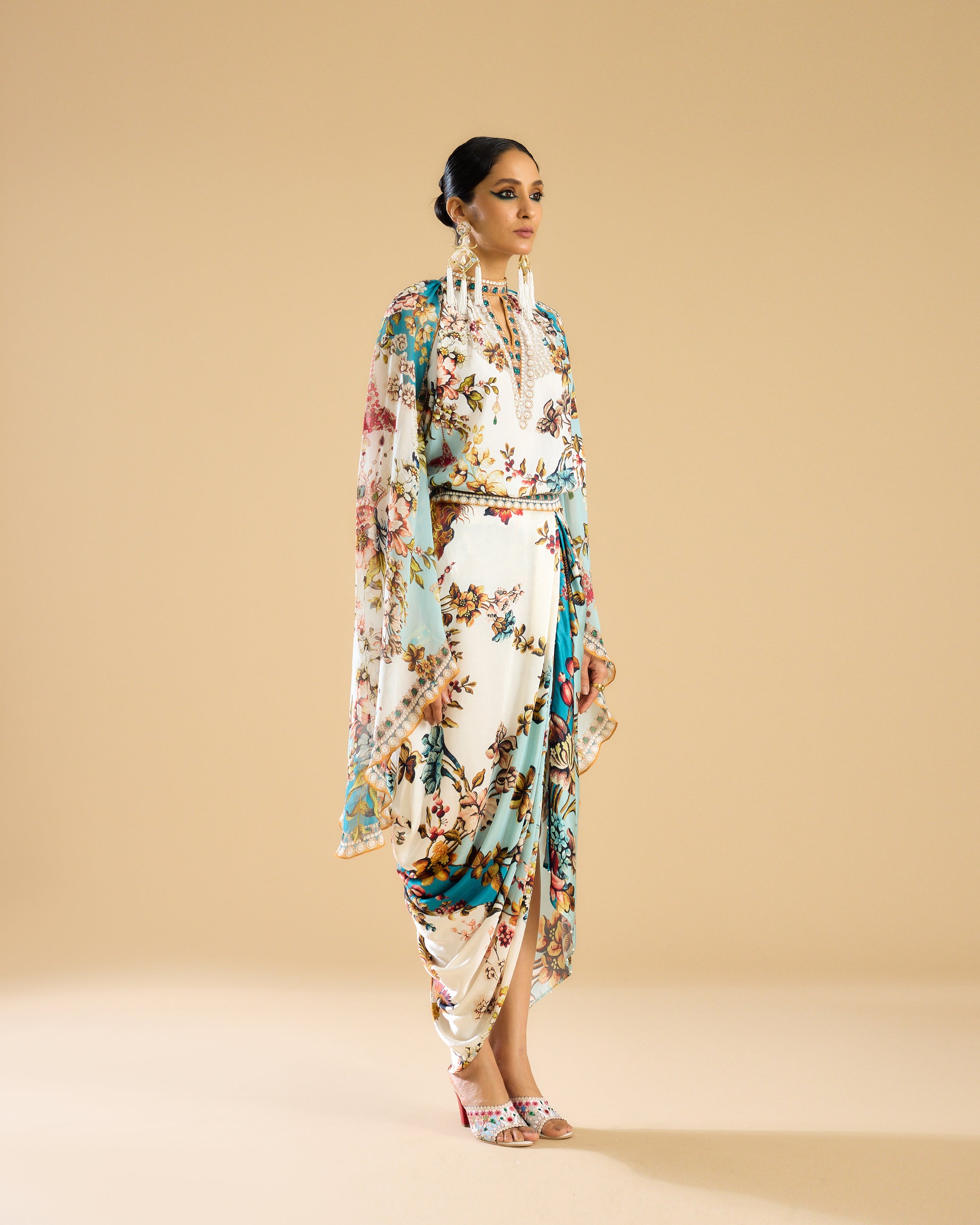 Nizam : Misba - Ivory/Aqua