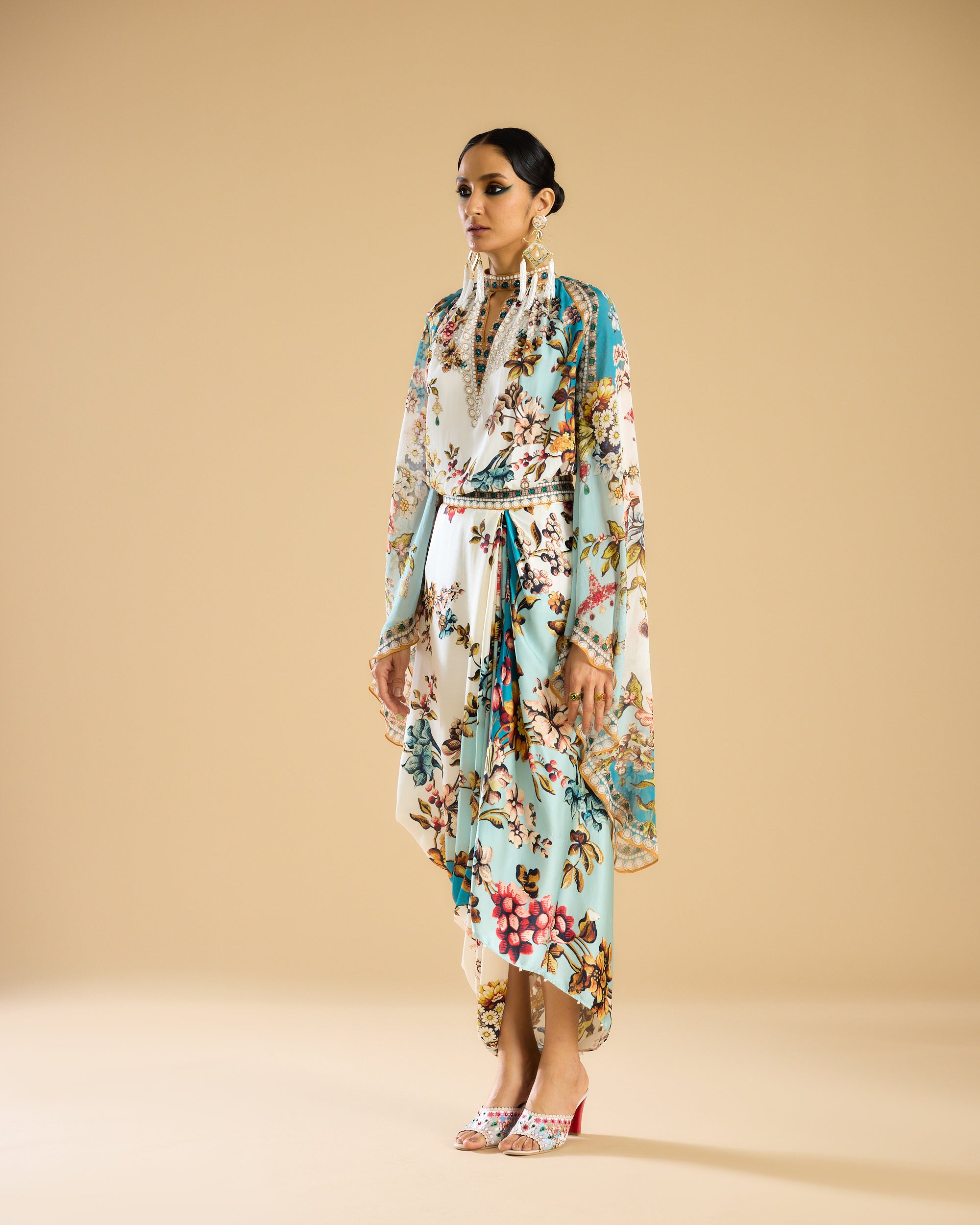 Nizam : Misba - Ivory/Aqua