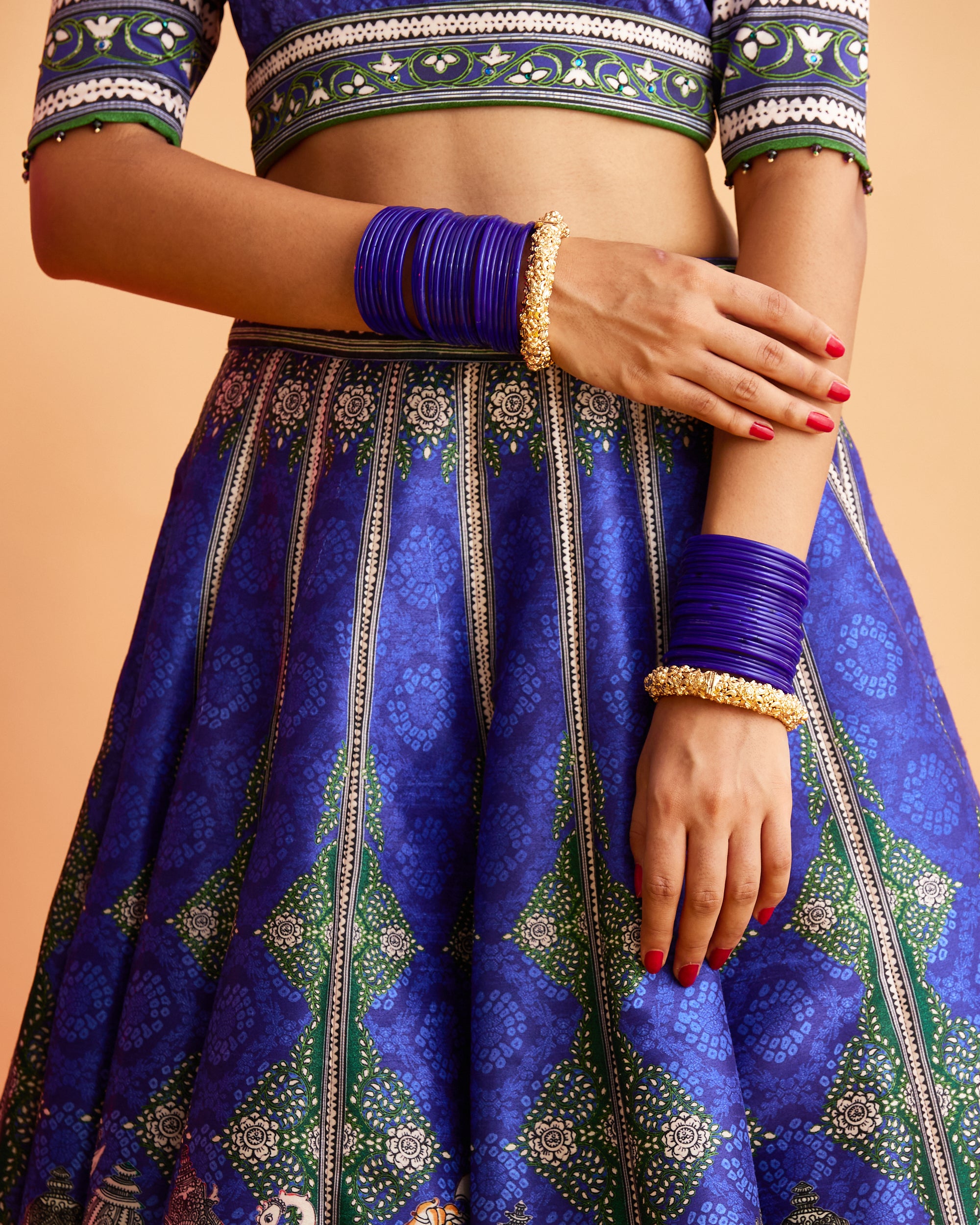 Ganjam : Leela - Navy/Purple