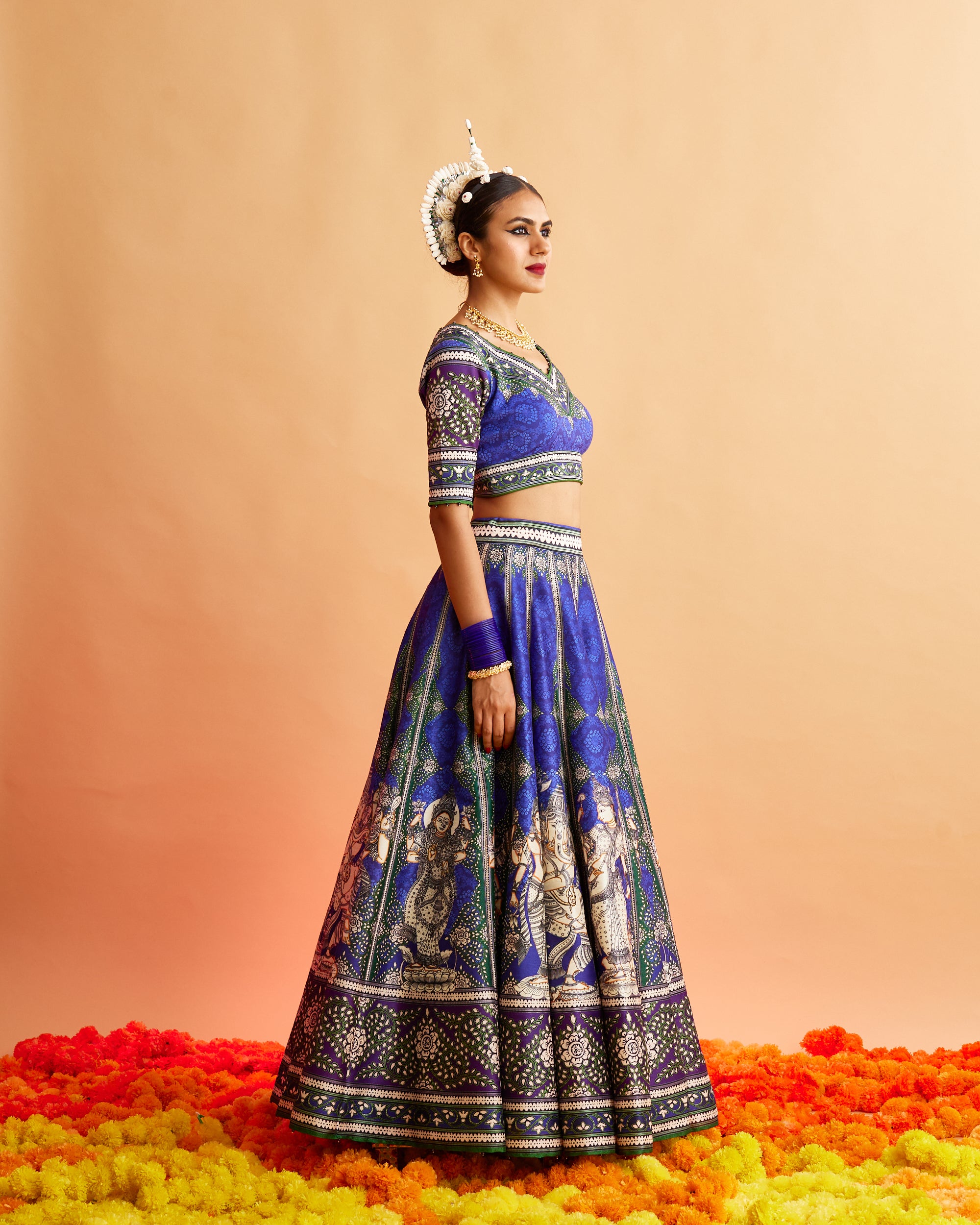 Ganjam : Leela - Navy/Purple