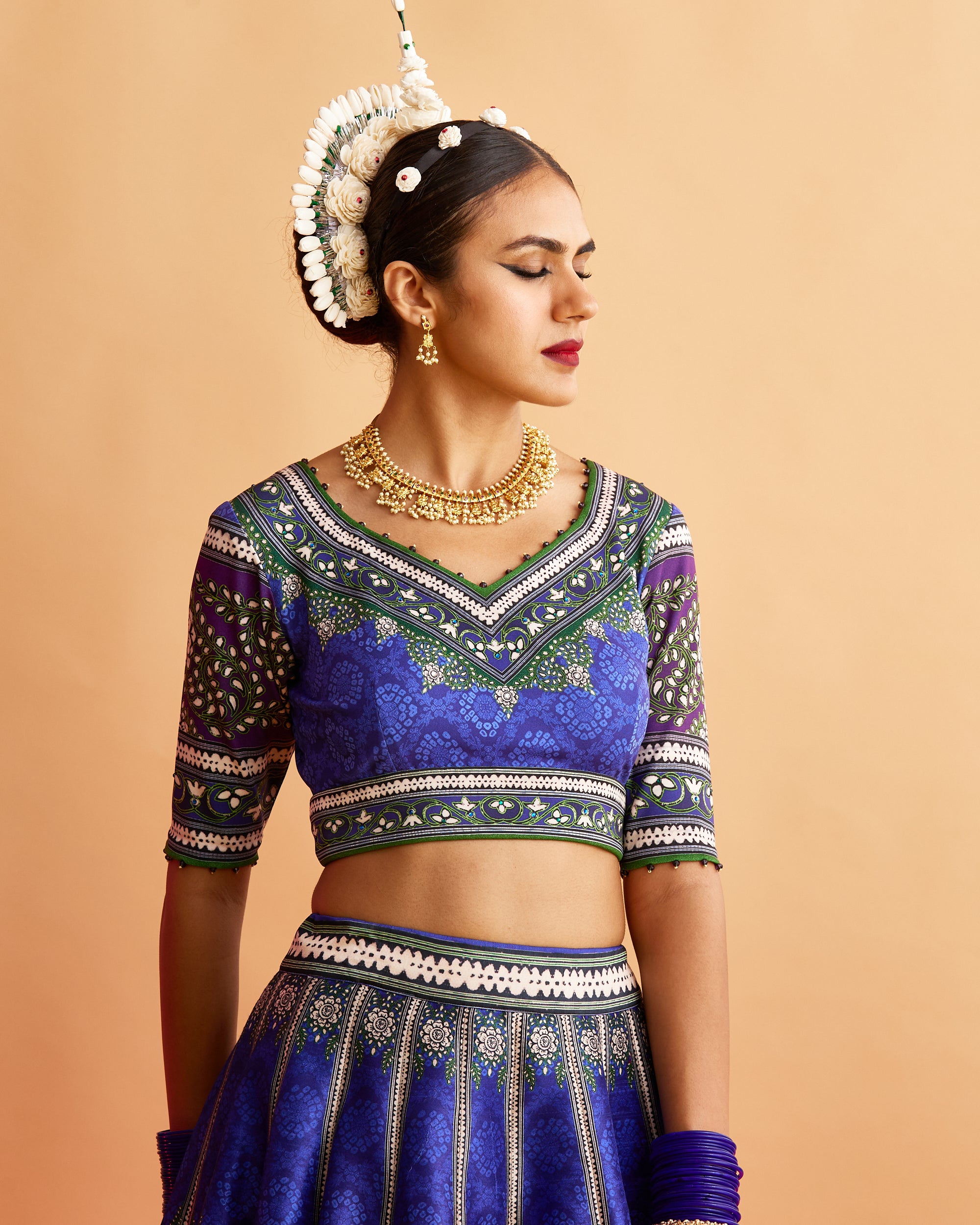 Ganjam : Leela - Navy/Purple
