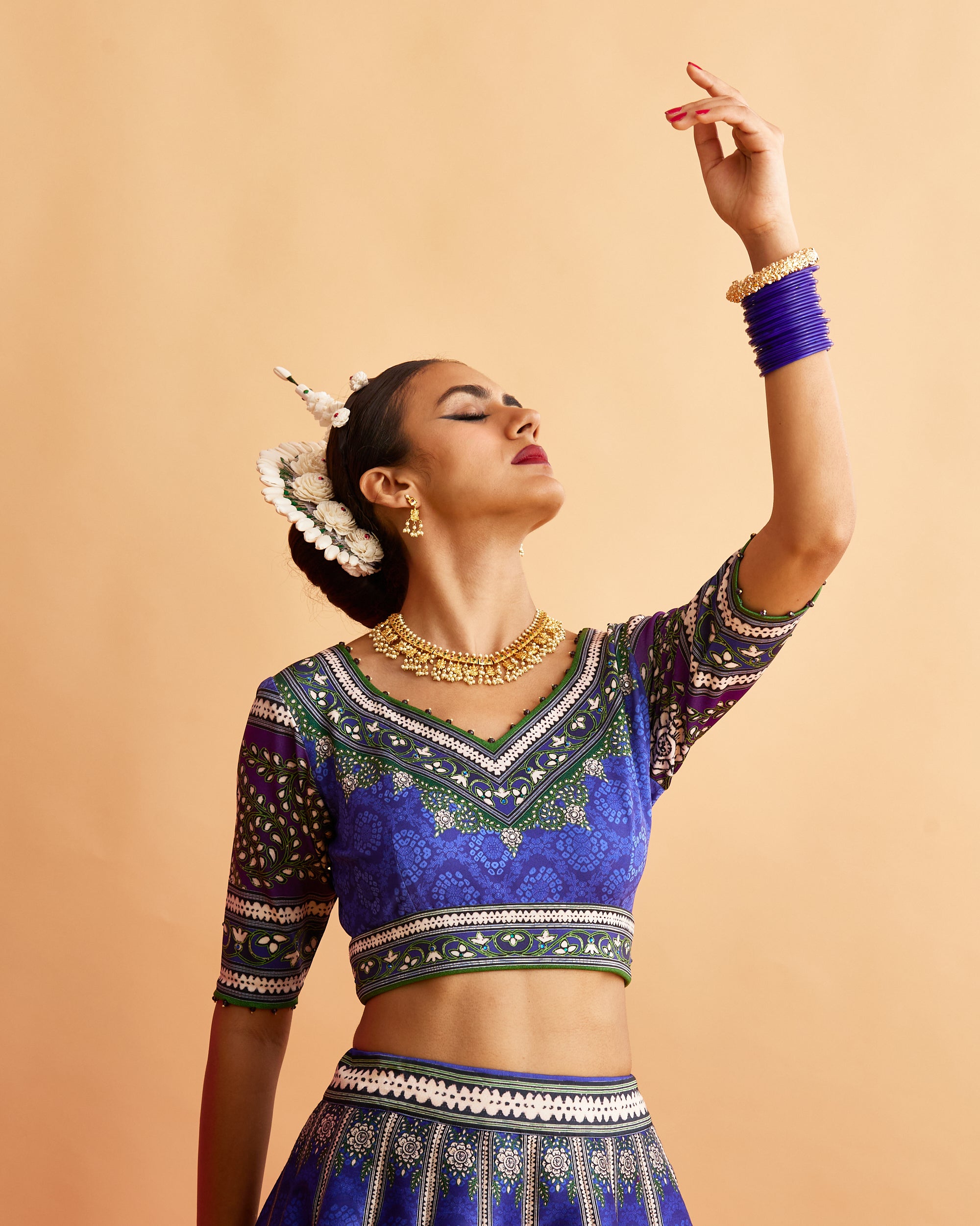 Ganjam : Leela - Navy/Purple