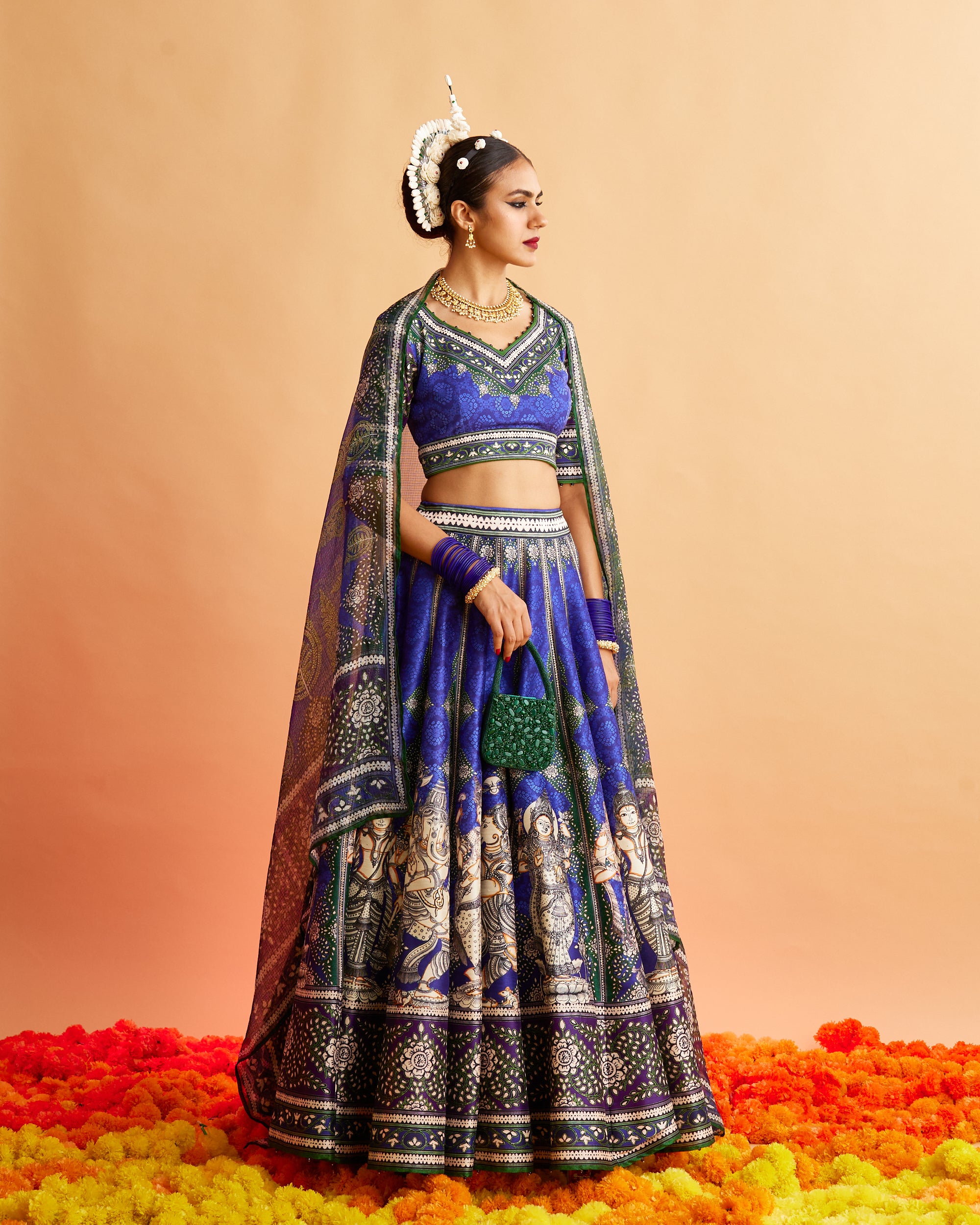 Ganjam : Leela - Navy/Purple