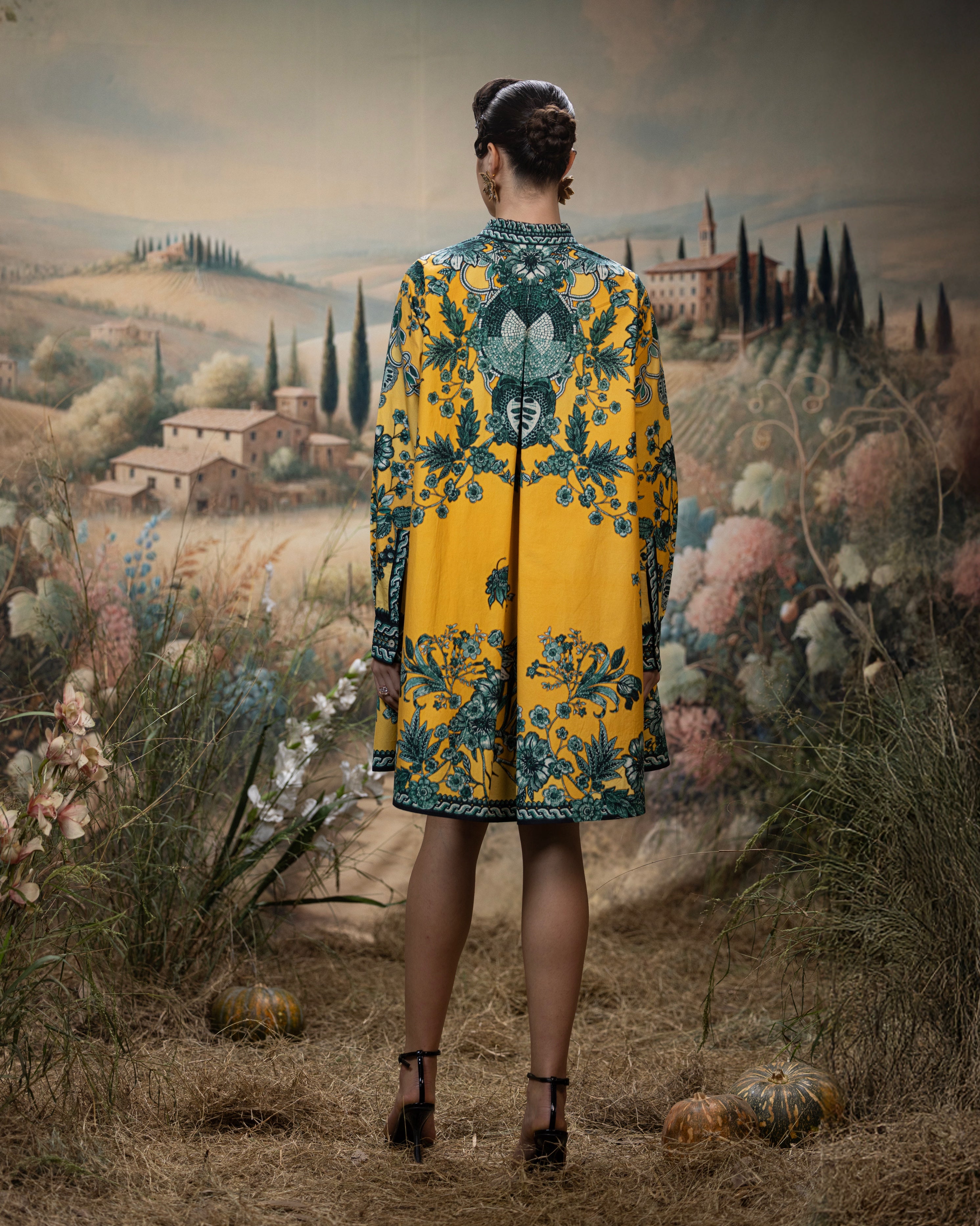Florence : Allegra - Yellow/Jade