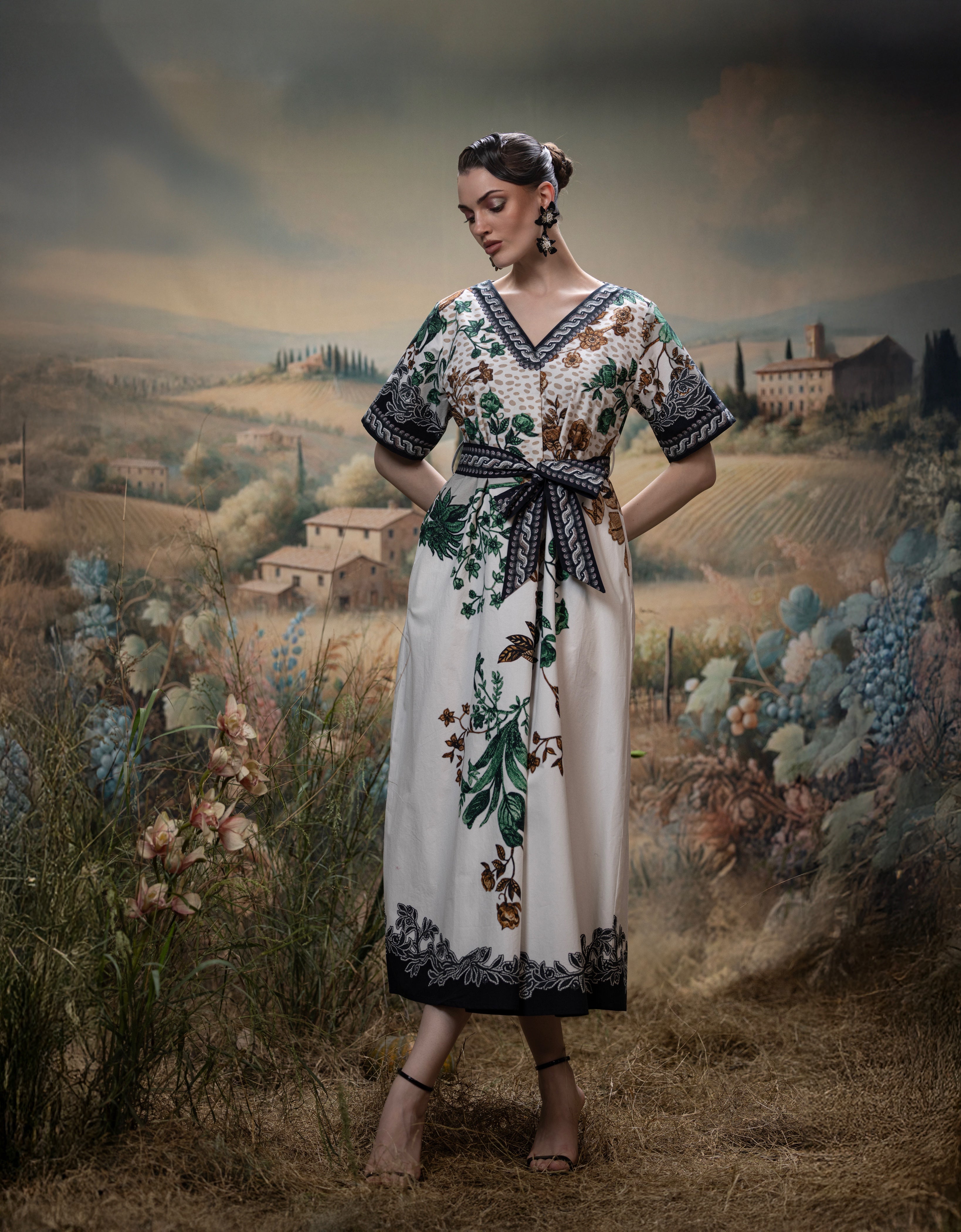 Florence : Chiara - Gold/Emerald