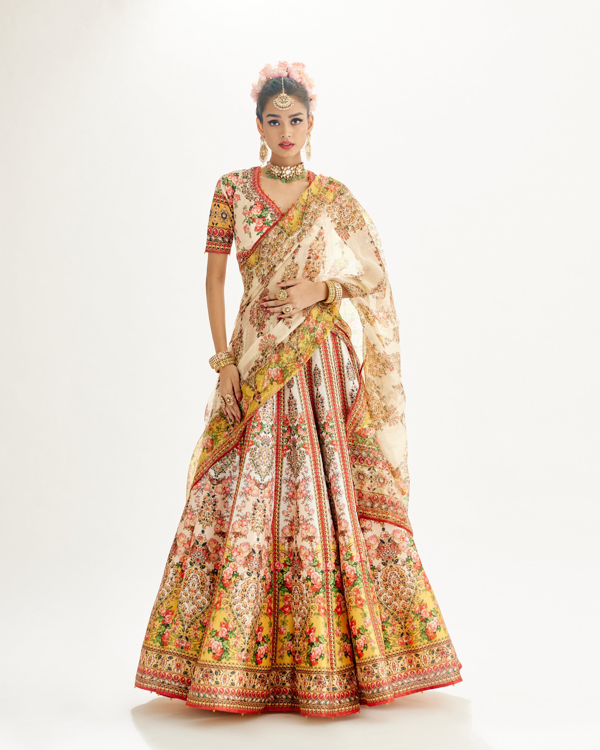 Pakeezah : Leela - Ivory/Mustard