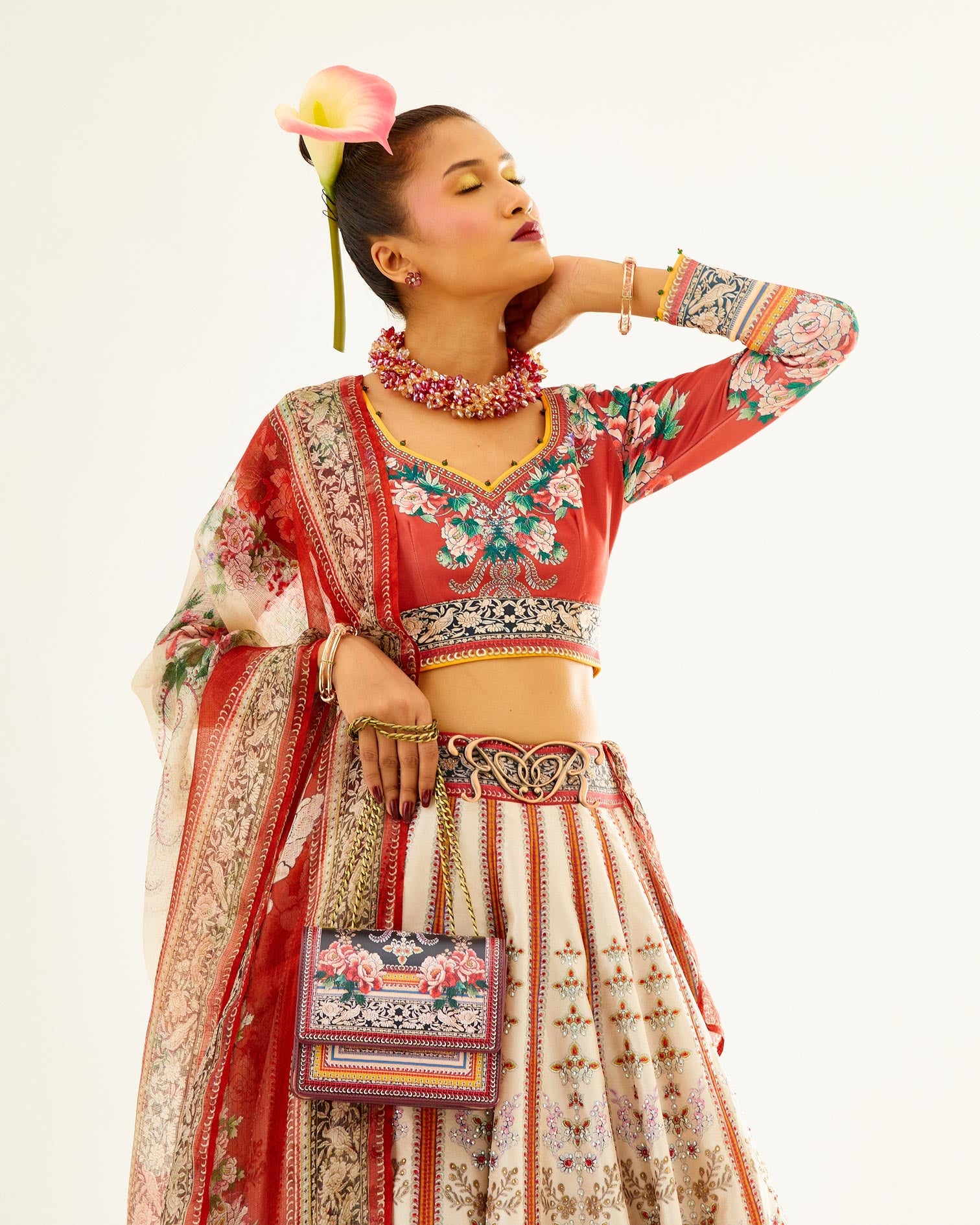Sayuri : Leela - Ivory/Red