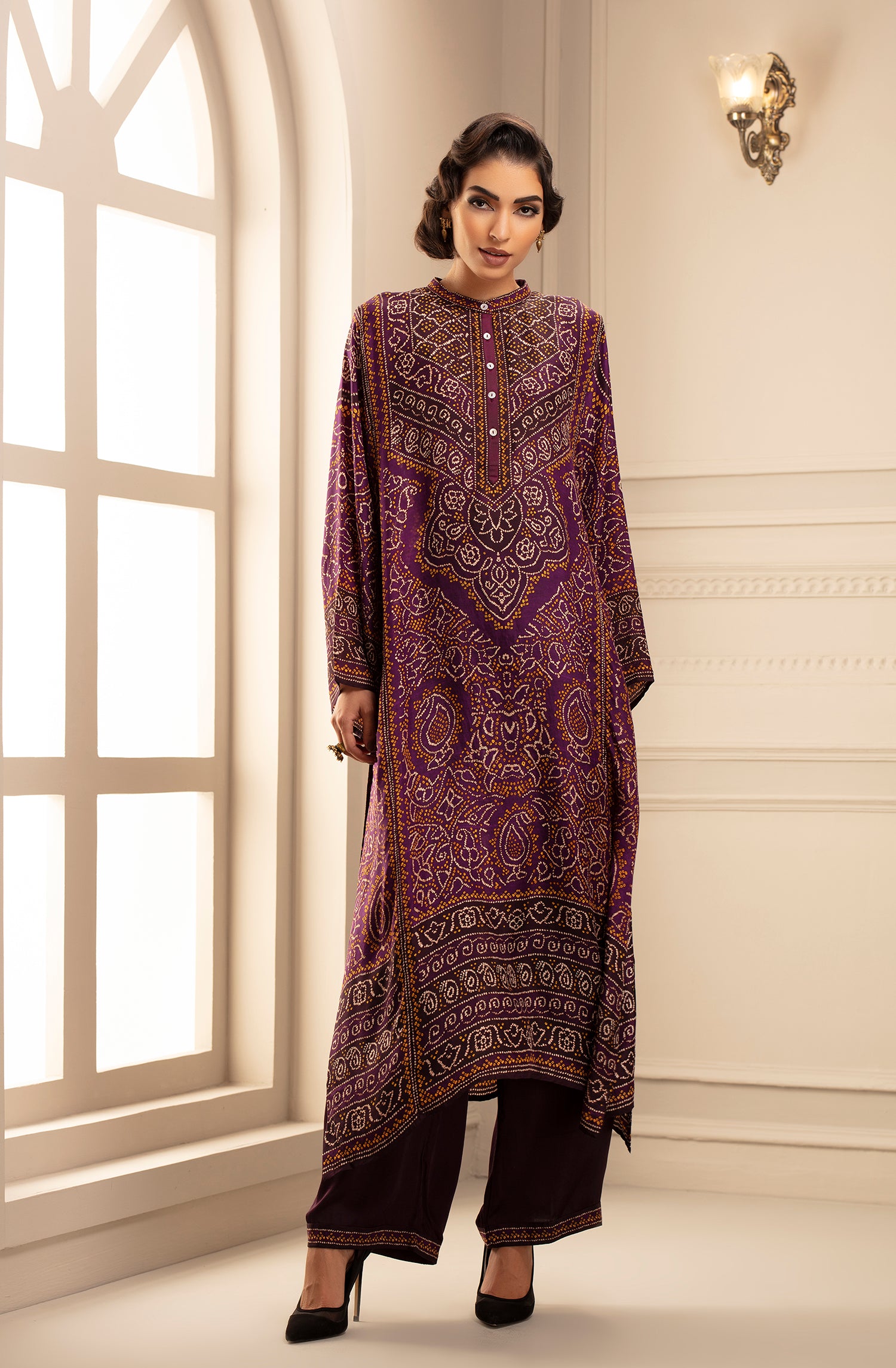 Bandhej : Ghazala Purple + Paloma