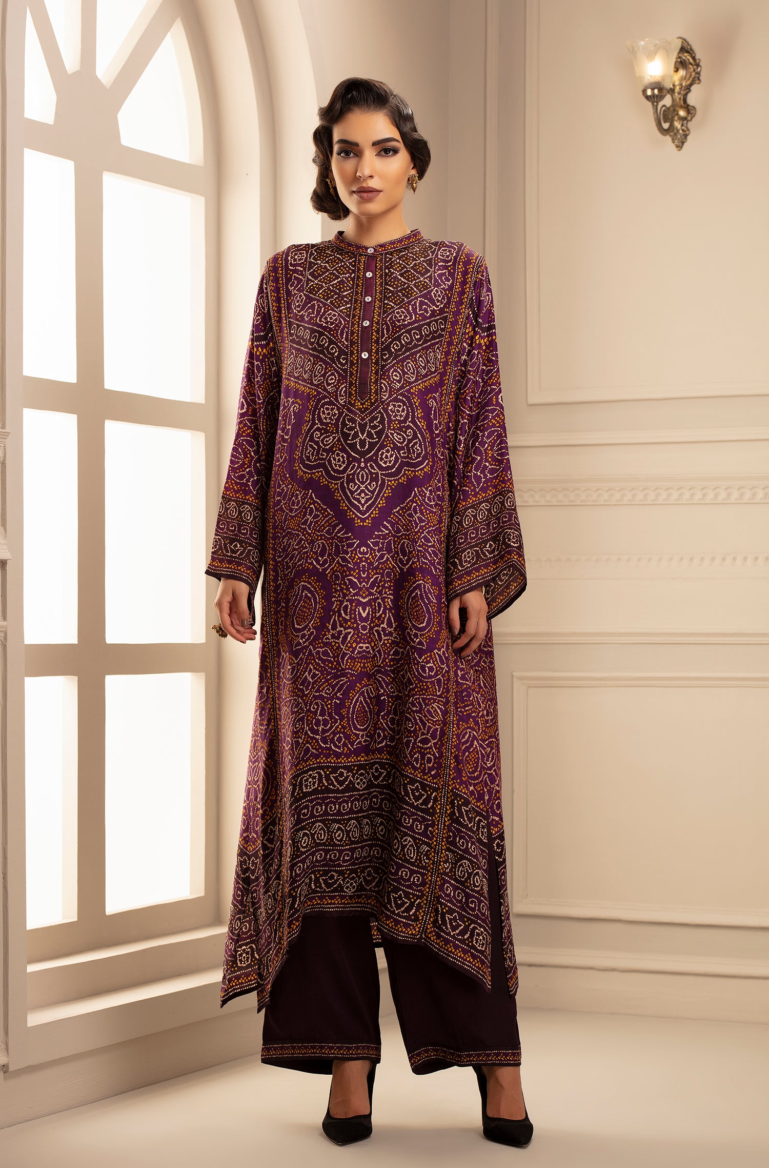 Bandhej : Ghazala Purple + Paloma