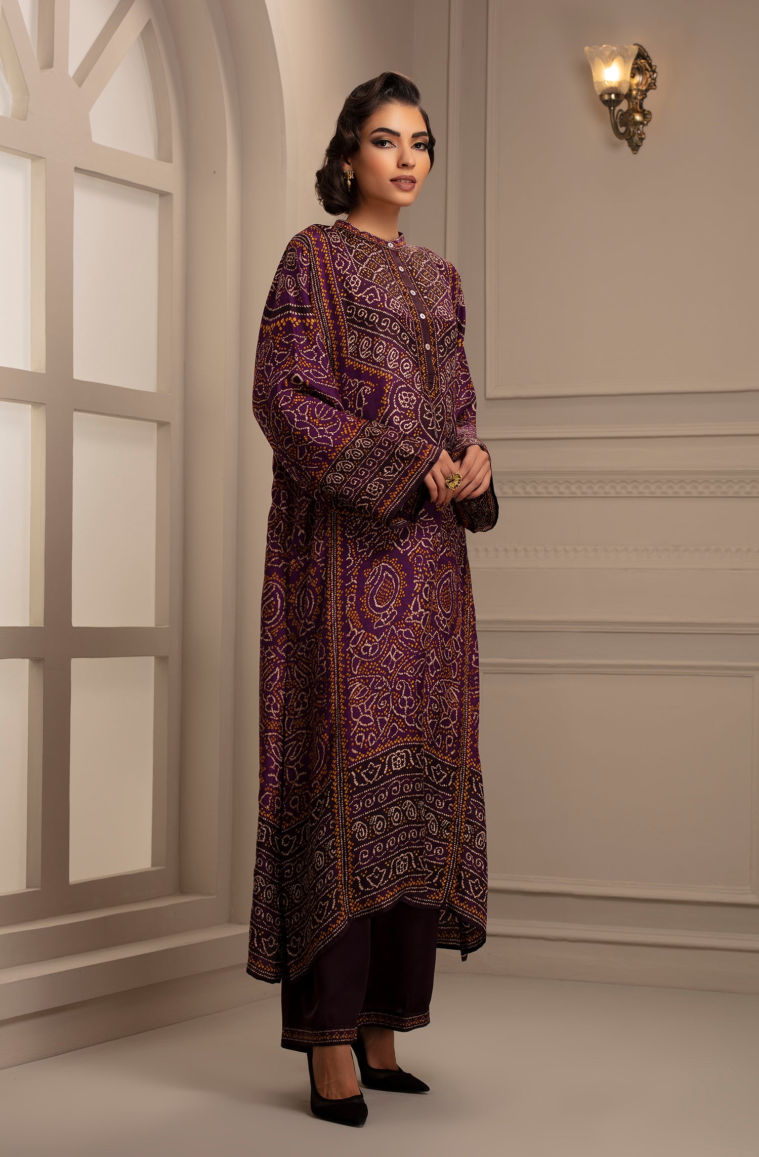 Bandhej : Ghazala Purple + Paloma