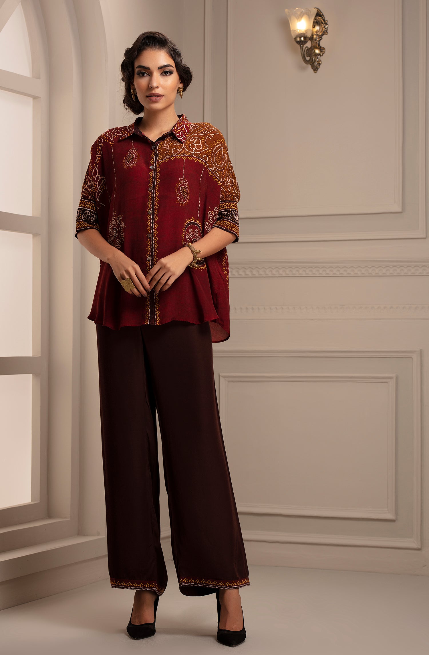 Bandhej : Nalini Red + Paloma