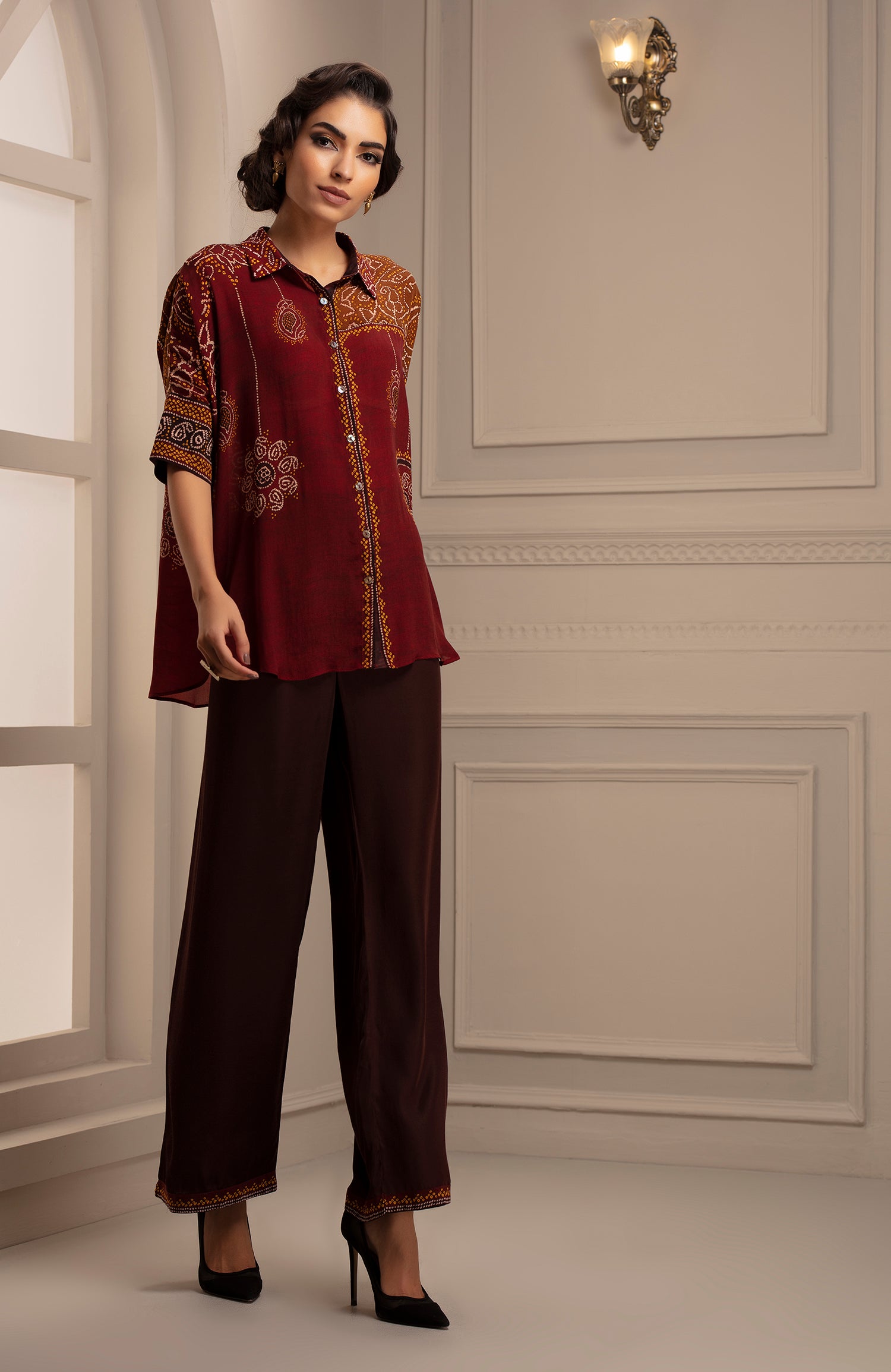 Bandhej : Nalini Red + Paloma