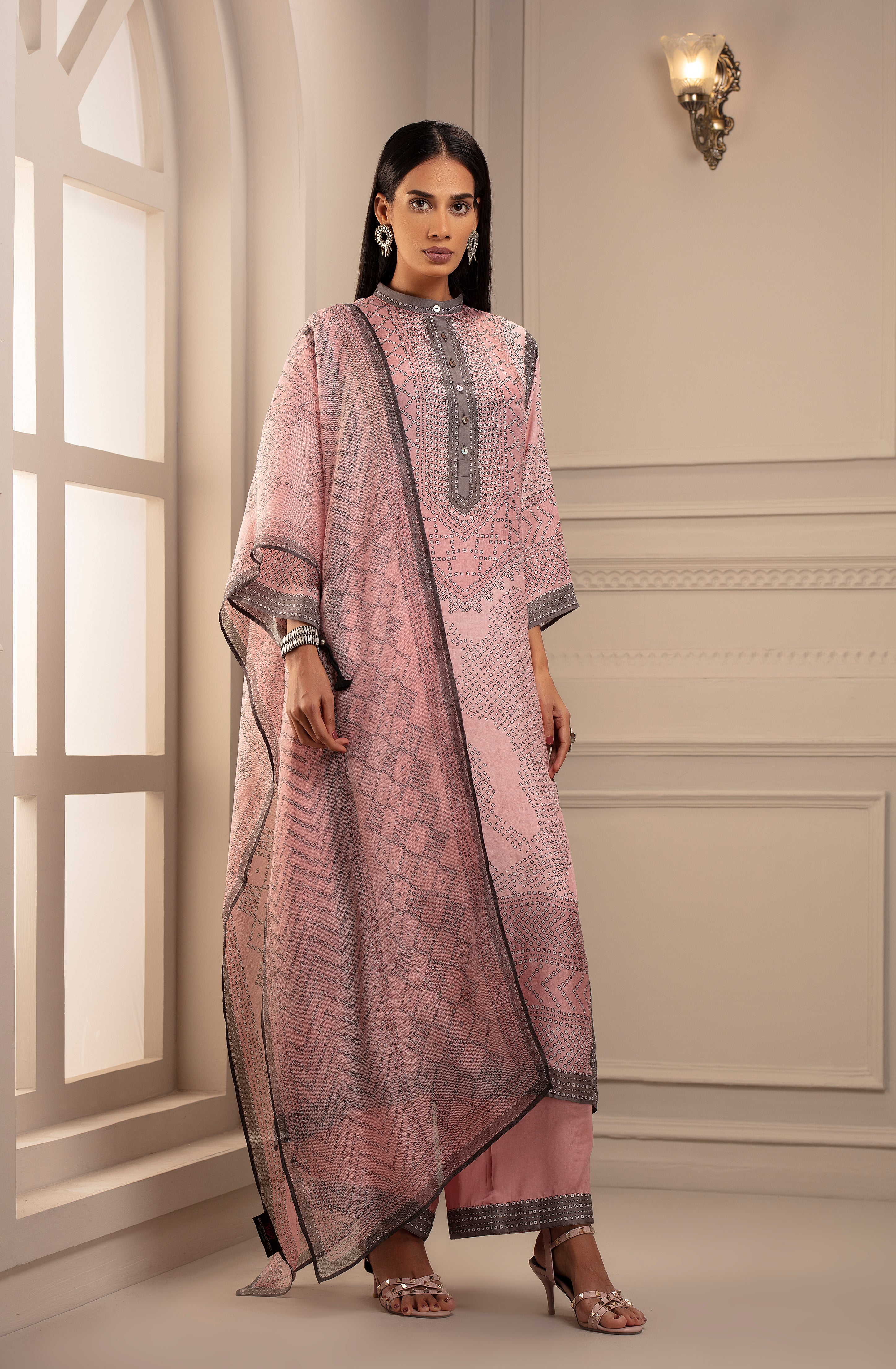 Beendi : Ghazala stole set Blush