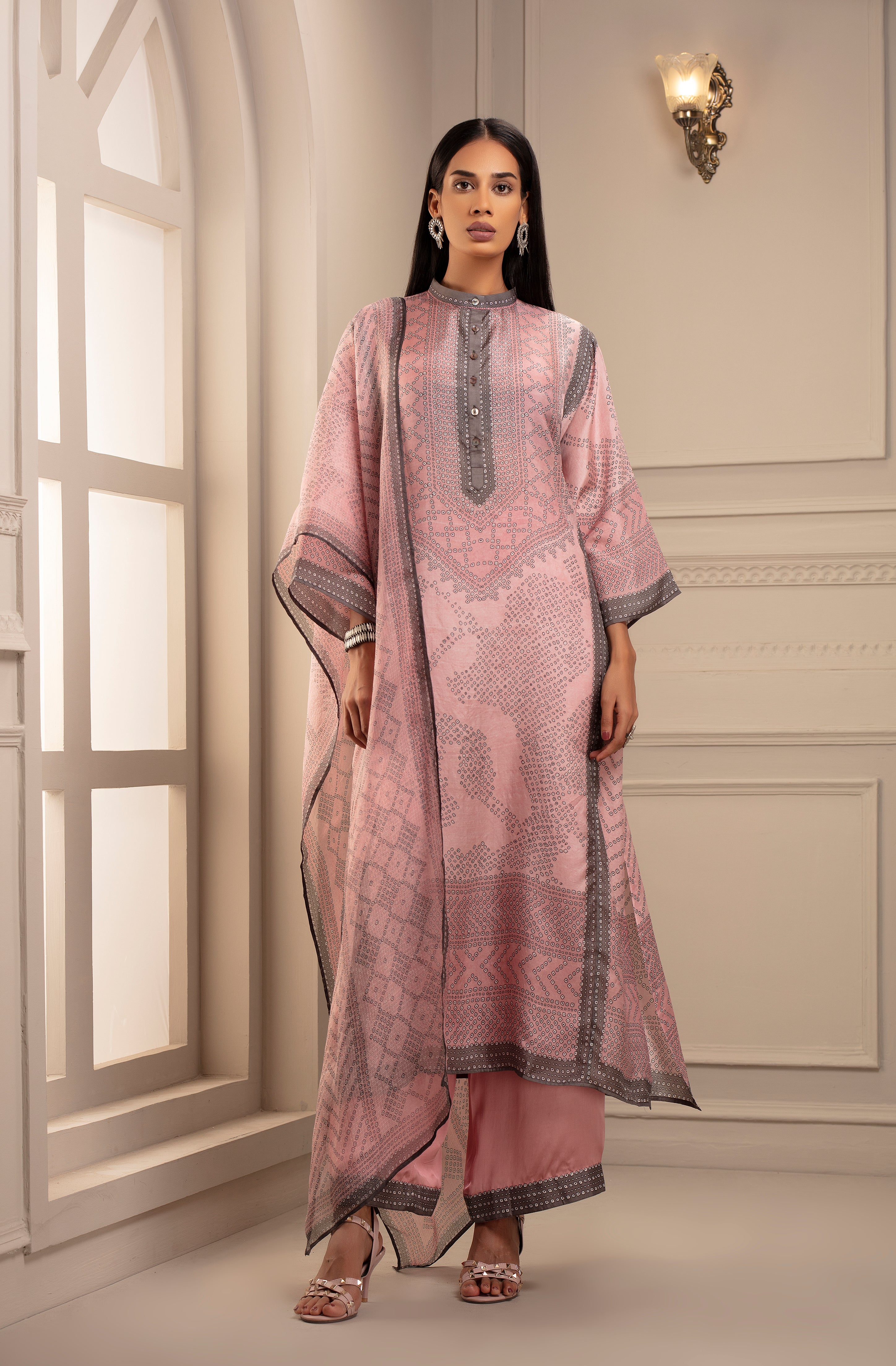 Beendi : Ghazala stole set Blush