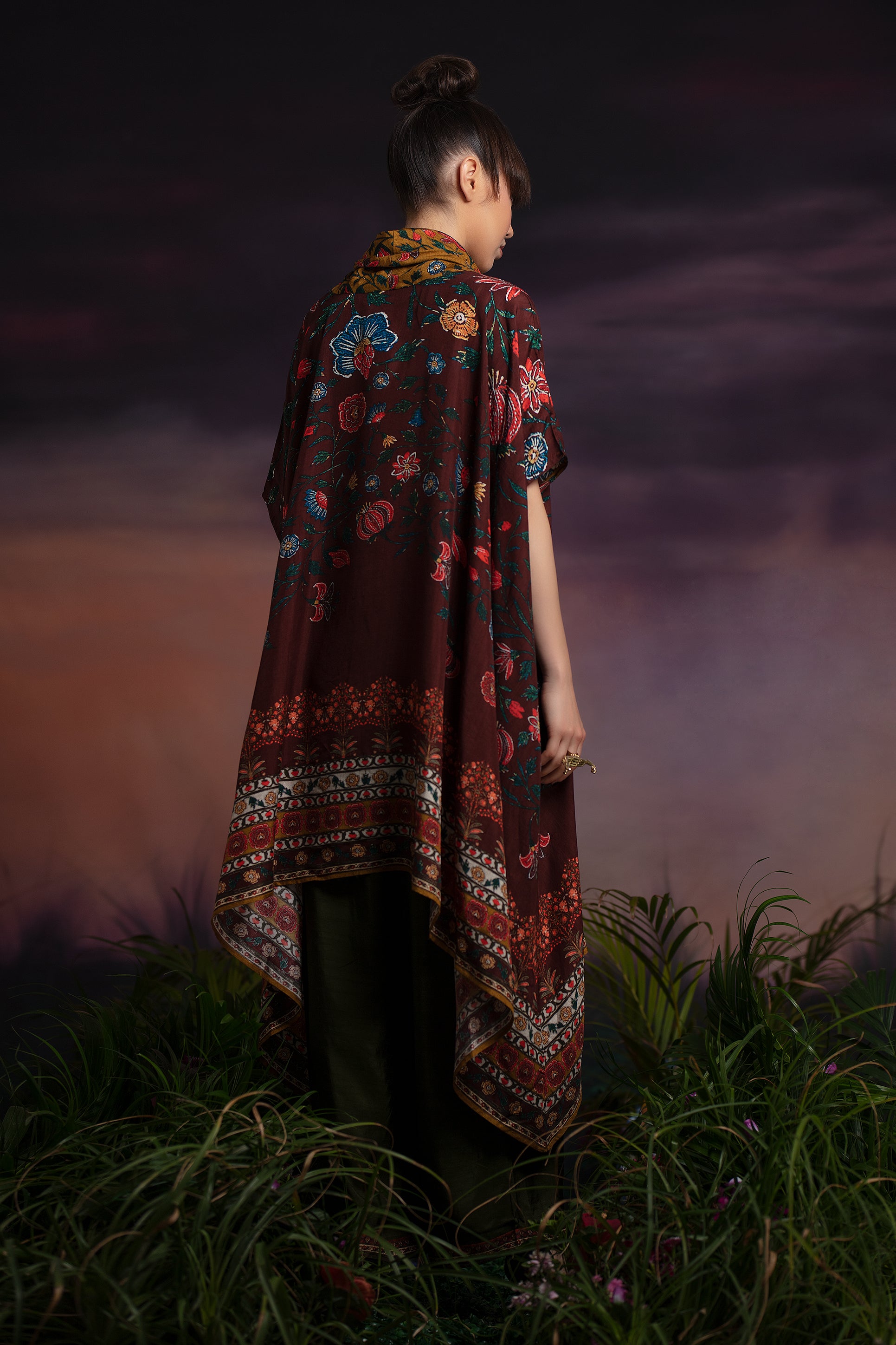 Calico Lavanya : Burgundy