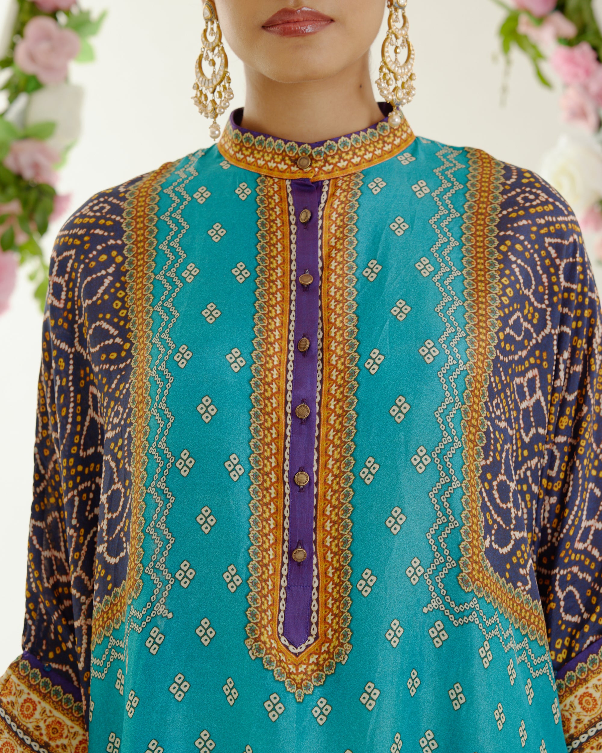 Vrindavan : Chanel 36" - Turquoise