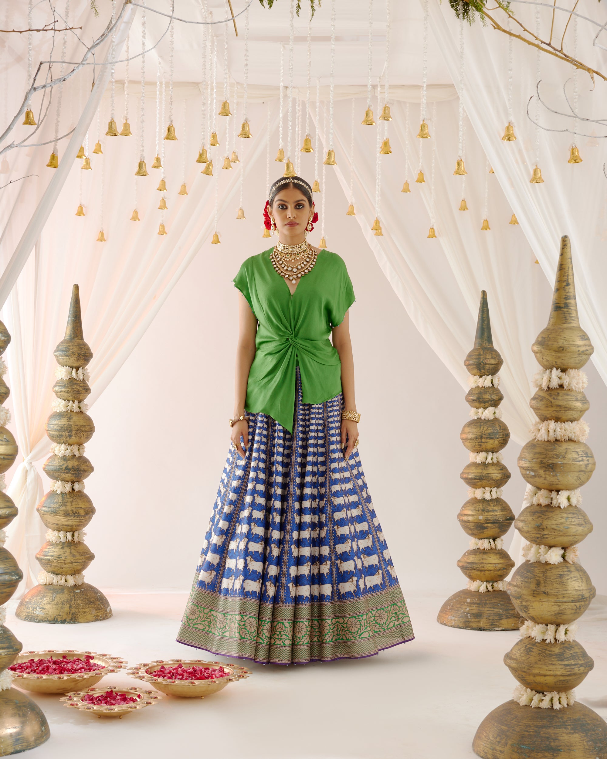 Vrindavan : Diksha Leela - Green/Blue