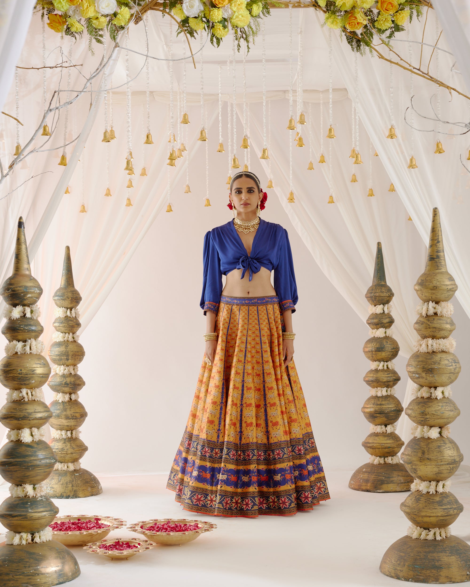 Vrindavan : Rubali Leela - Blue/Mustard