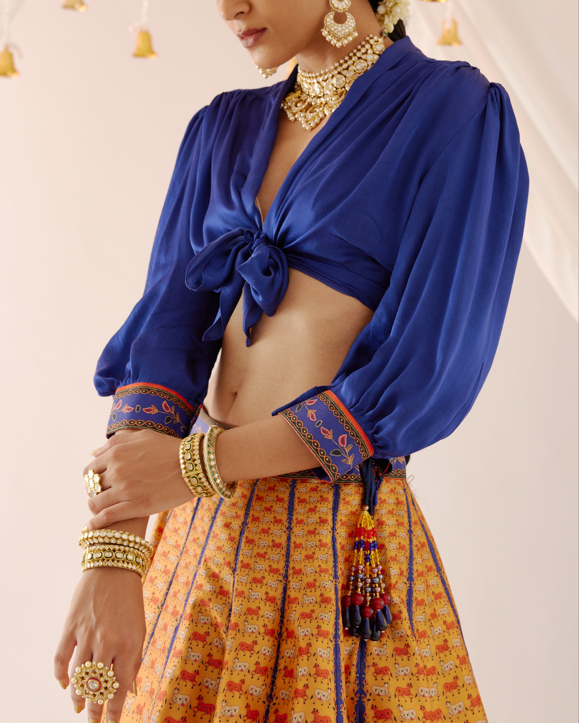 Vrindavan : Rubali Leela - Blue/Mustard