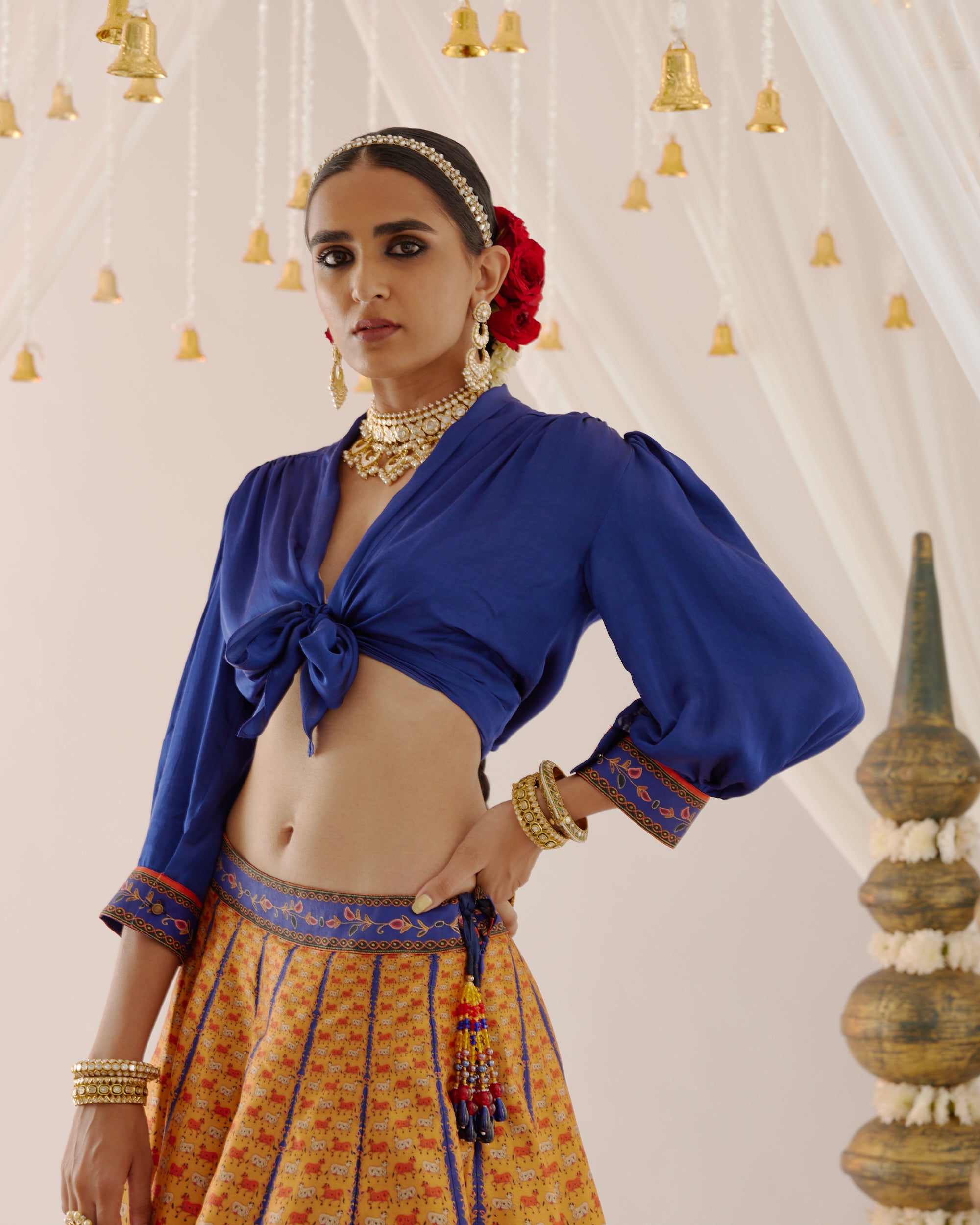 Vrindavan : Rubali Leela - Blue/Mustard