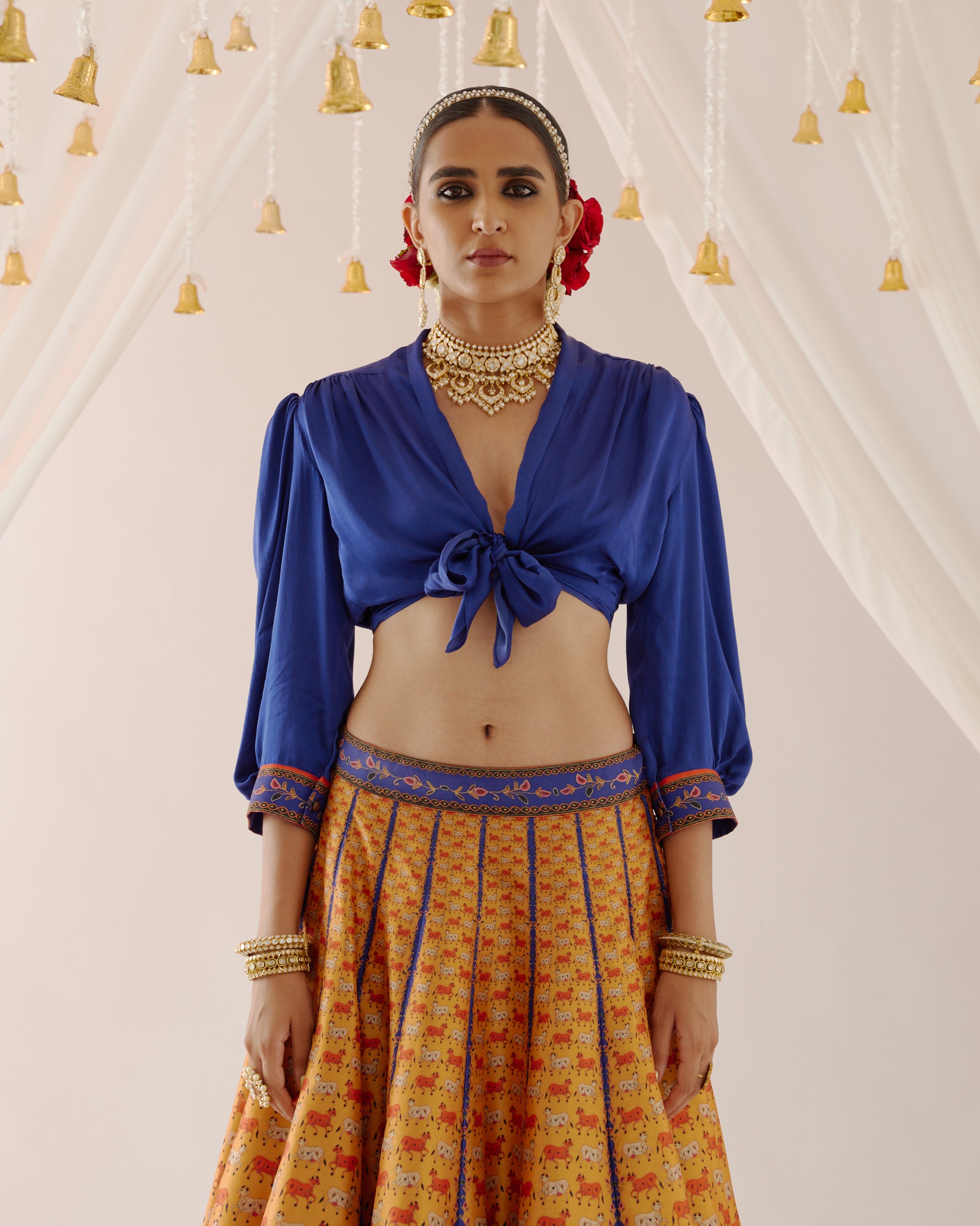 Vrindavan : Rubali Leela - Blue/Mustard