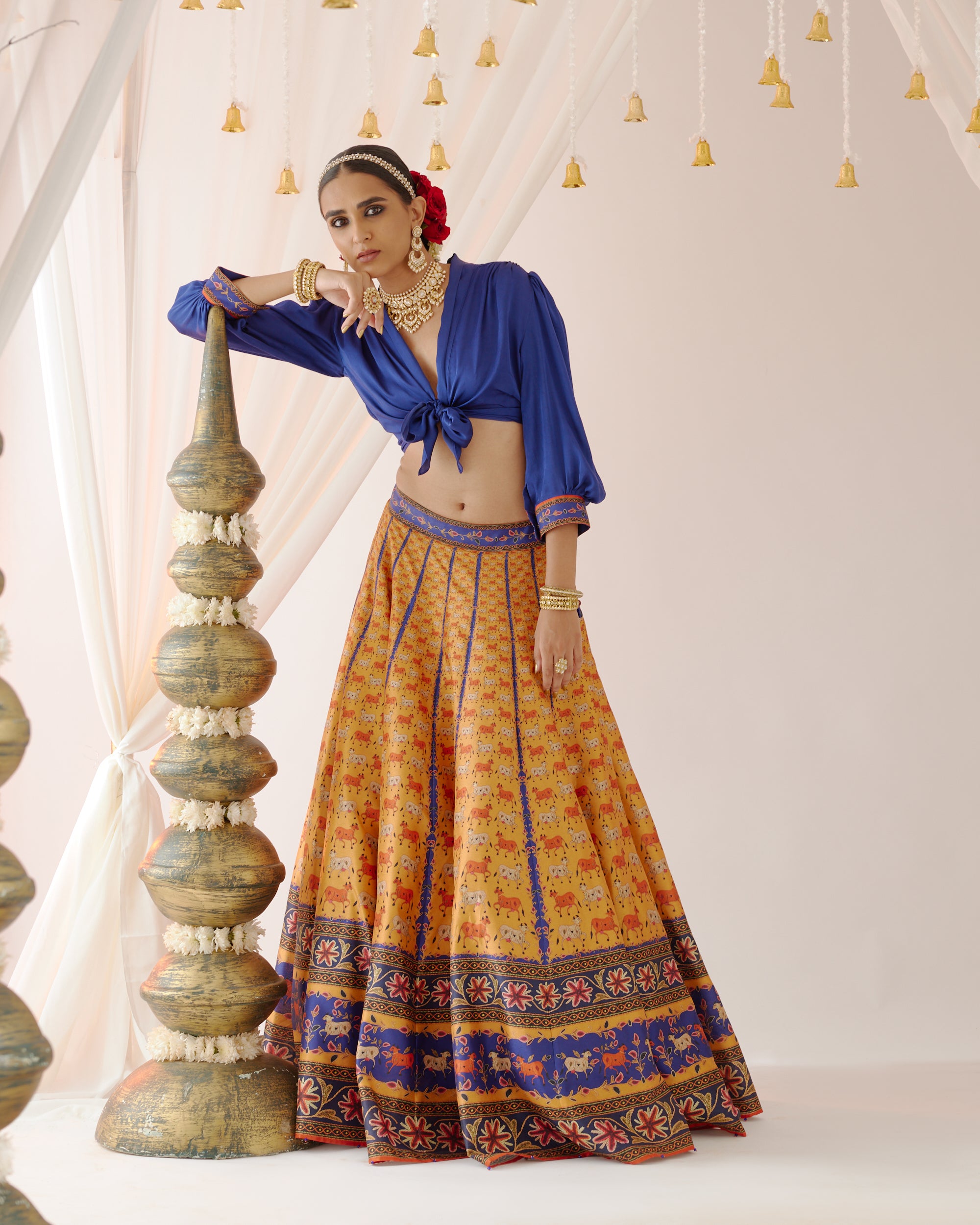 Vrindavan : Rubali Leela - Blue/Mustard