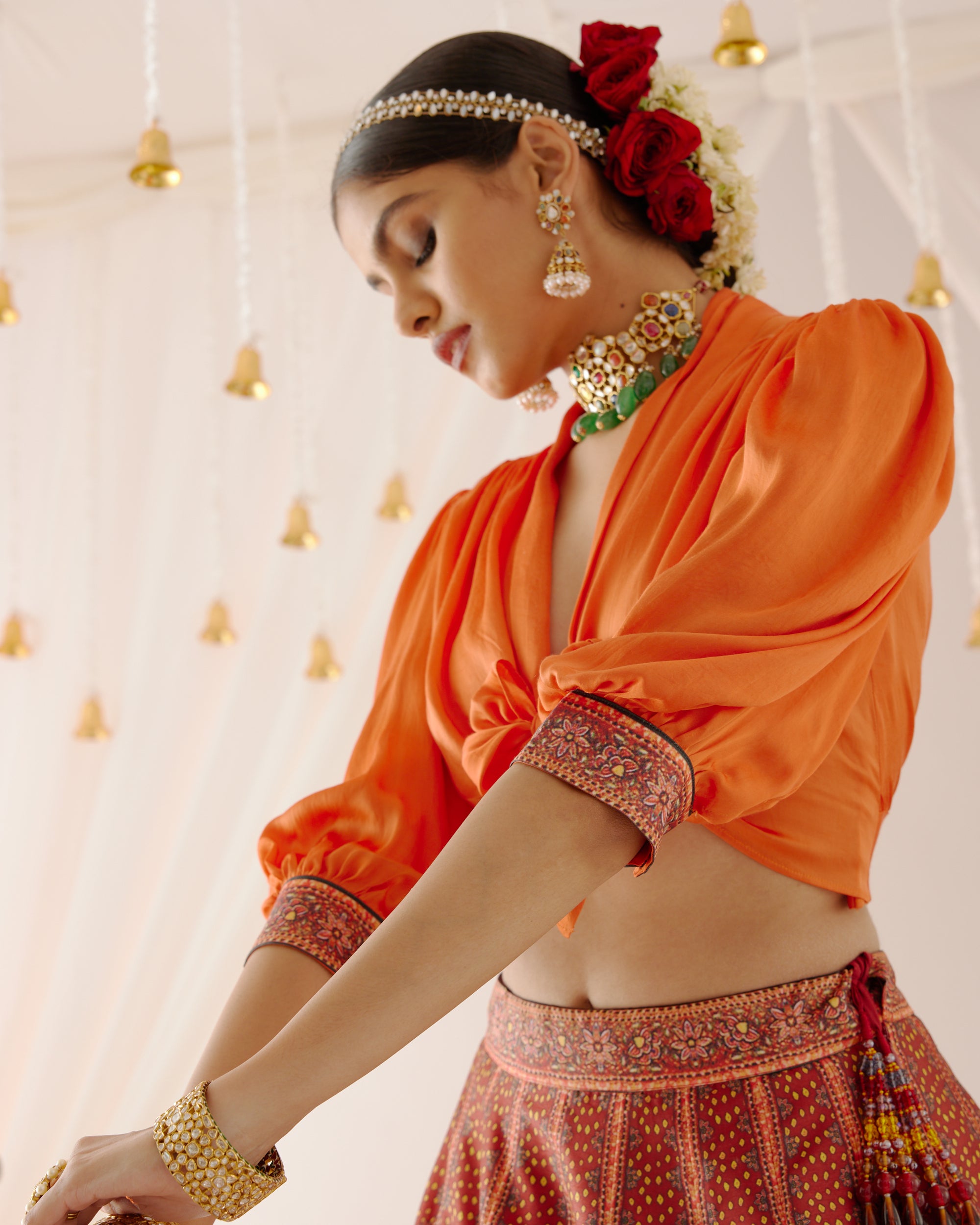 Vrindavan : Rubali Leela - Rust/Maroon