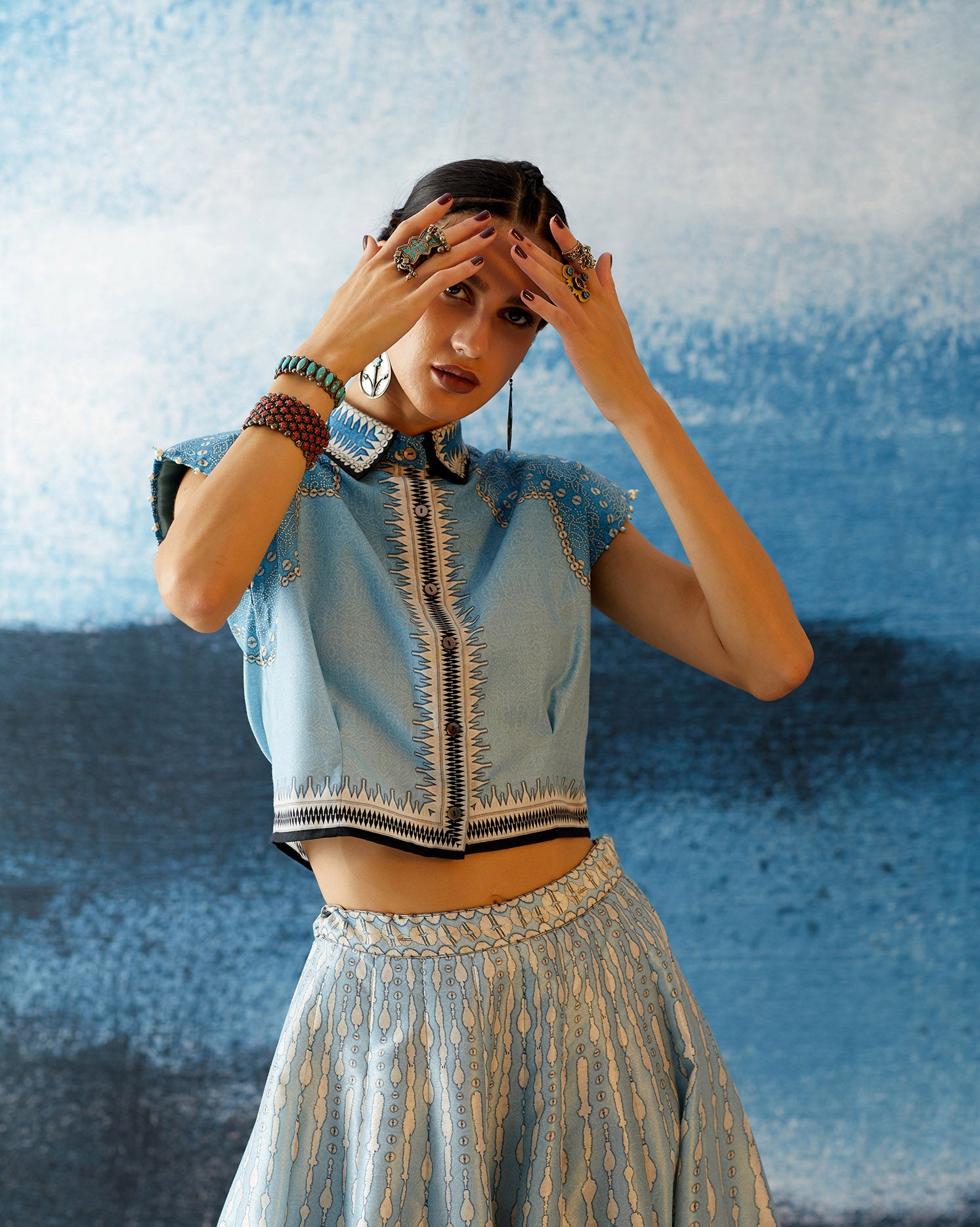 Bikaner : Nia Leela - Powder Blue