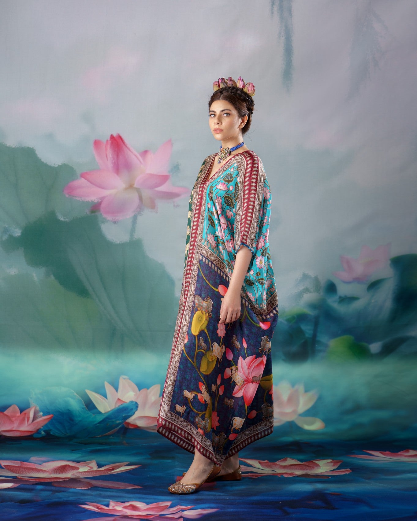 Pichwai : Majida - Jade Purple